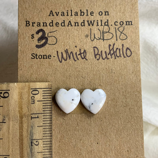White Buffalo Cabochon - WB18 A14977F7-C3B7-4BCA-BEC0-E5771776D1F1 Brandedandwild.com