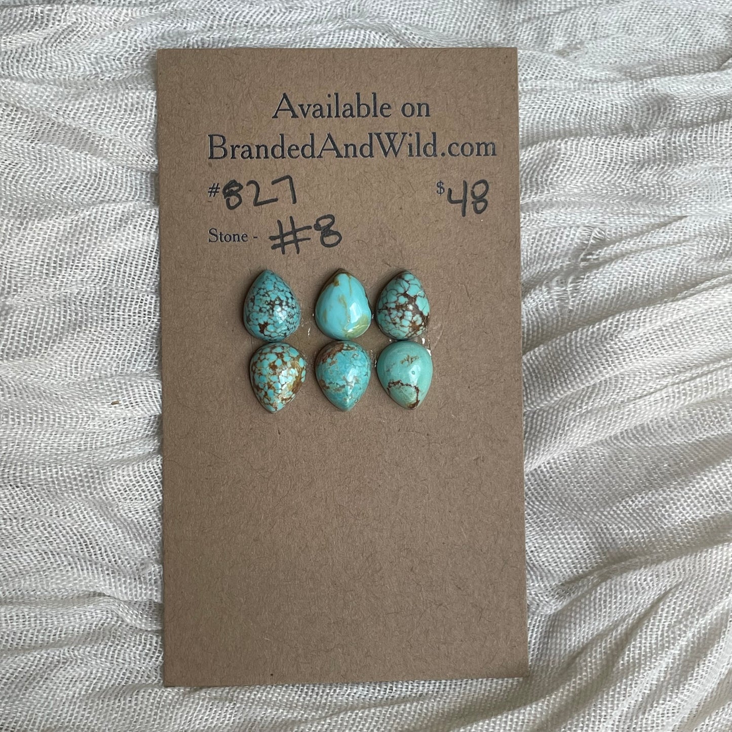 #8 Turquoise Cabochon - #827 A15239A3-9F9E-4974-A724-9D75E3B30A51 Brandedandwild.com