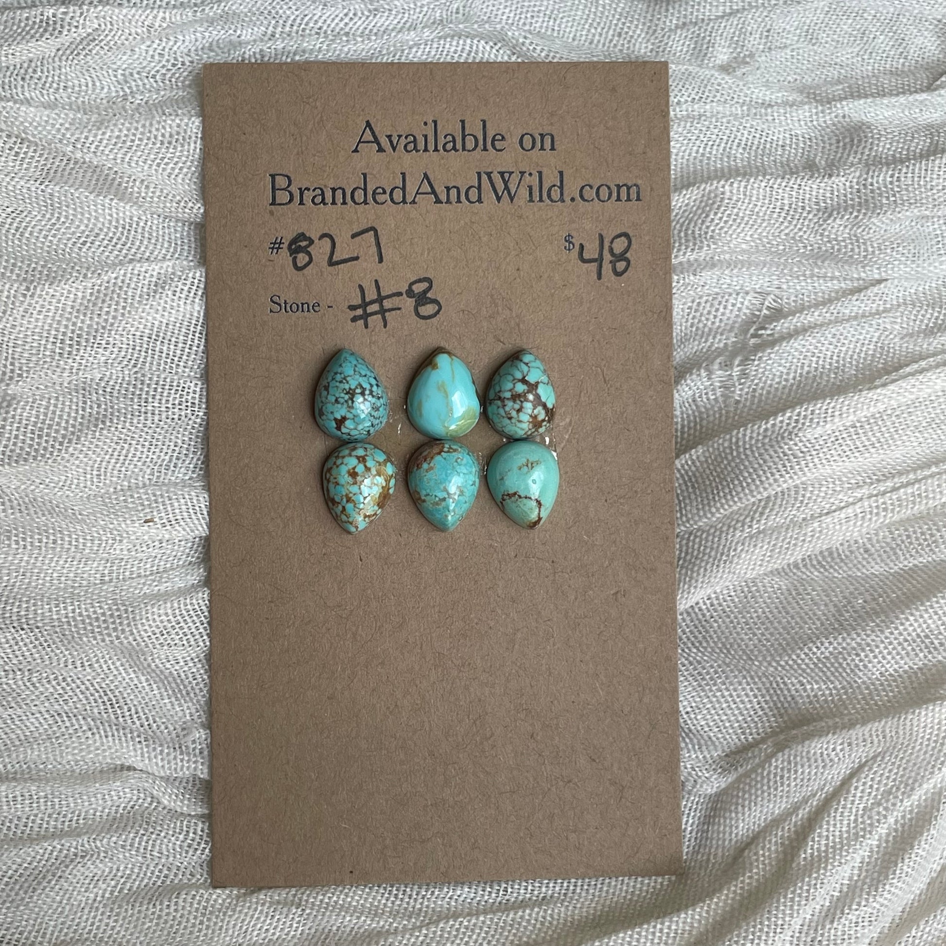 #8 Turquoise Cabochon - #827 A15239A3-9F9E-4974-A724-9D75E3B30A51 Brandedandwild.com