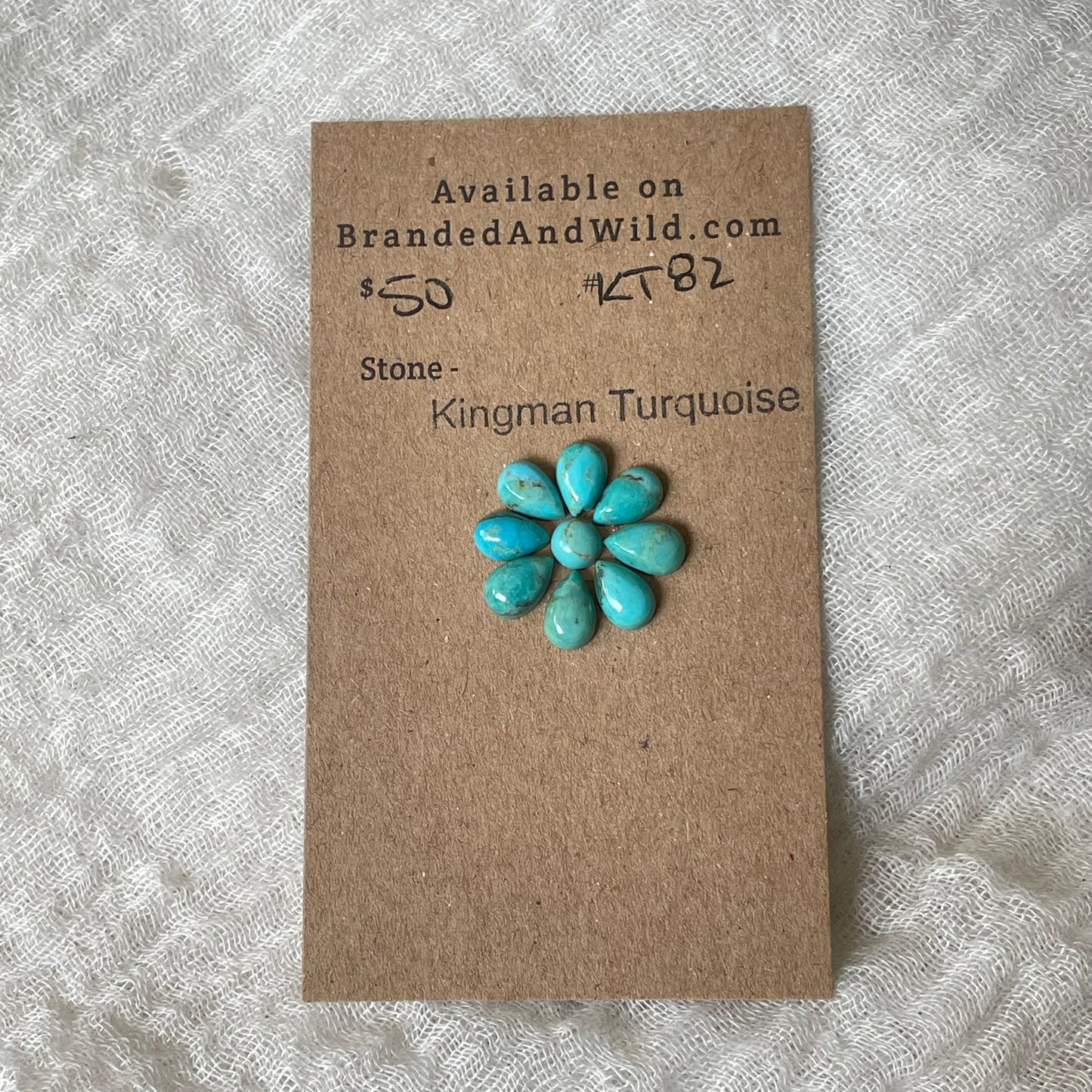 Kingman Turquoise Cabochon - KT82 A15431C9-2A39-4670-BC4D-27F05AED7876 Brandedandwild.com