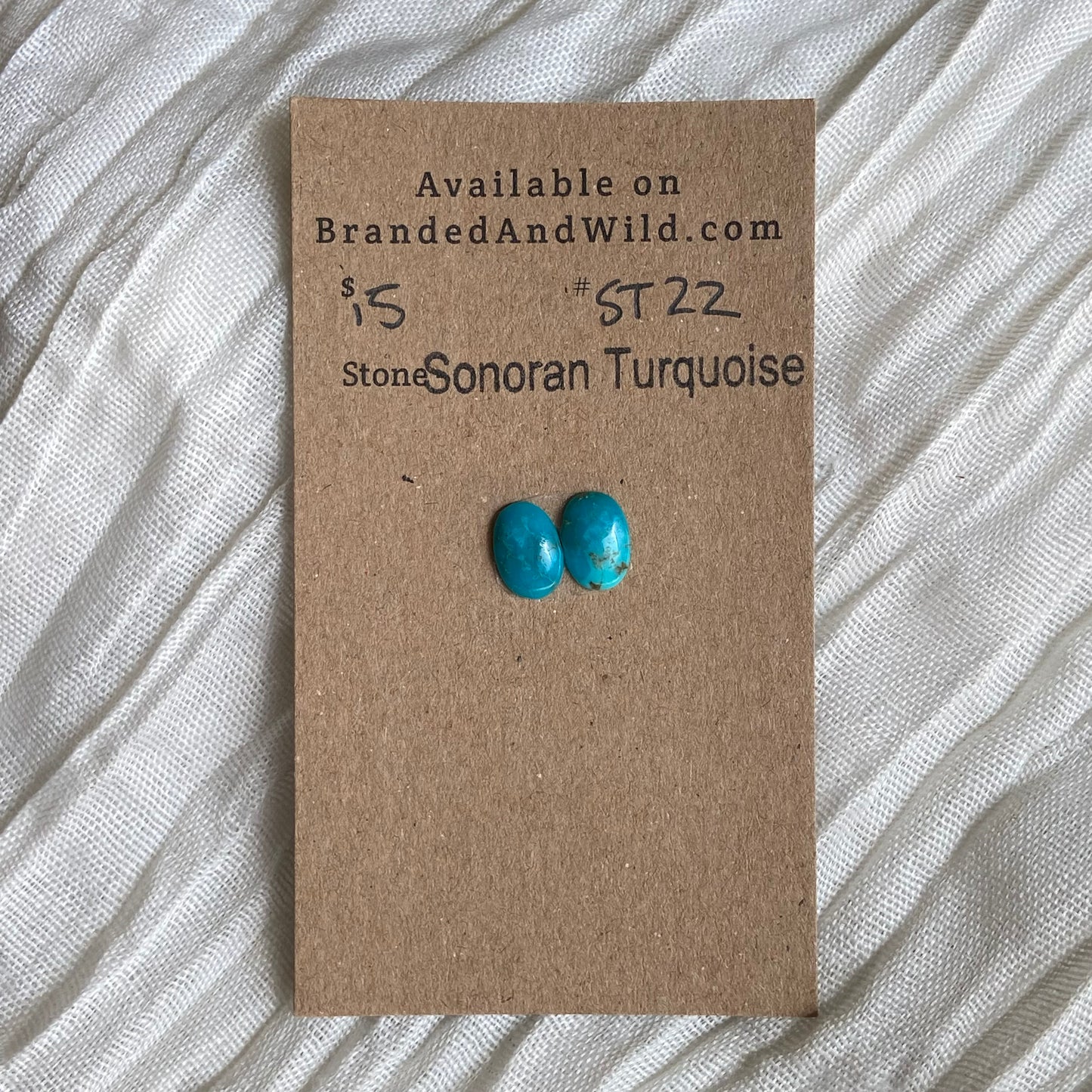 Sonoran Turquoise Cabochon - ST22 A19F7CC9-BCDA-4E34-AEC9-326A67EB978E Brandedandwild.com