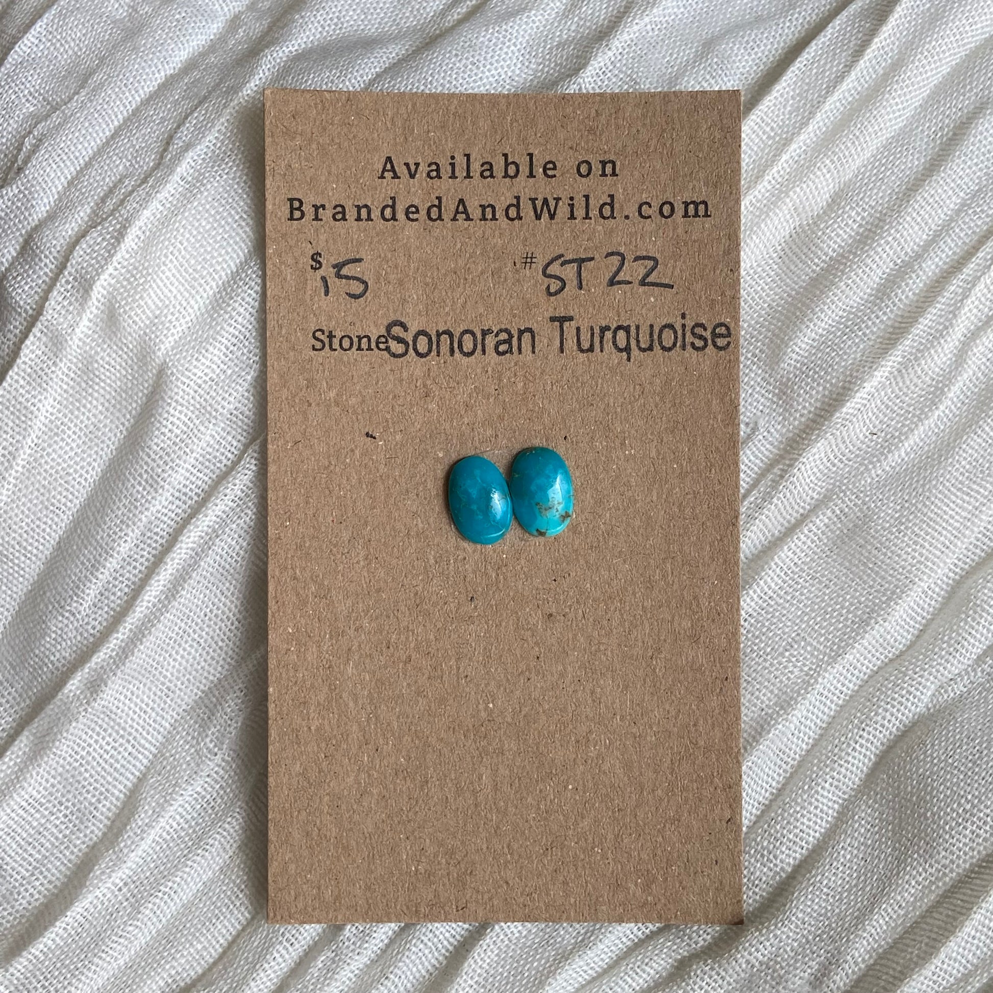 Sonoran Turquoise Cabochon - ST22 A19F7CC9-BCDA-4E34-AEC9-326A67EB978E Brandedandwild.com