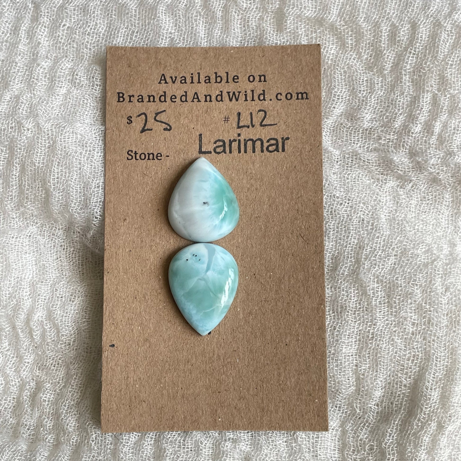 Larimar Cabochon - L12 A1AA3E15-9846-4ACC-A6FF-6DA9AC1AA731 Brandedandwild.com