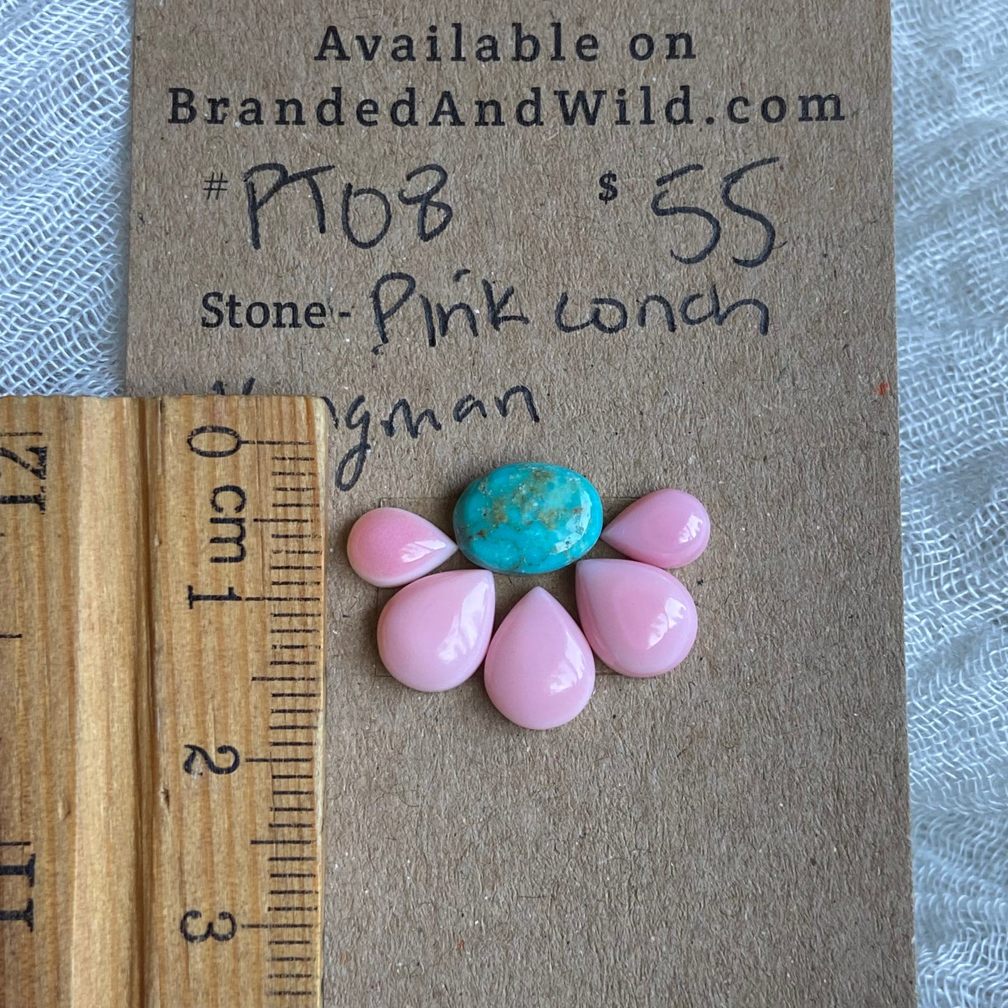 Pink Conch / Oyster Shell Cabochon - PK08