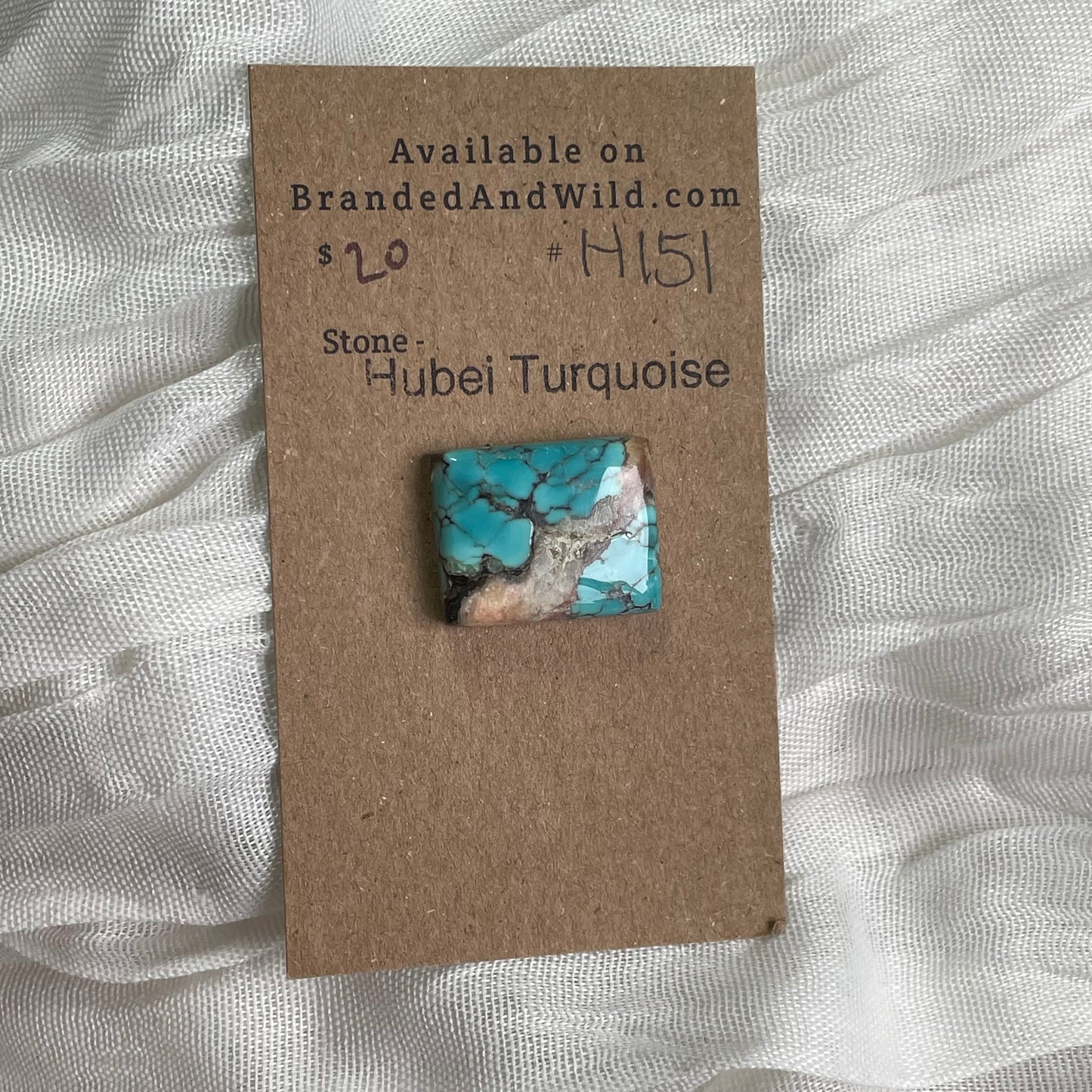 Hubei Turquoise Cabochon - H151 A1C7BF12-15A4-4B83-921A-0C17BAB1FF6F Brandedandwild.com