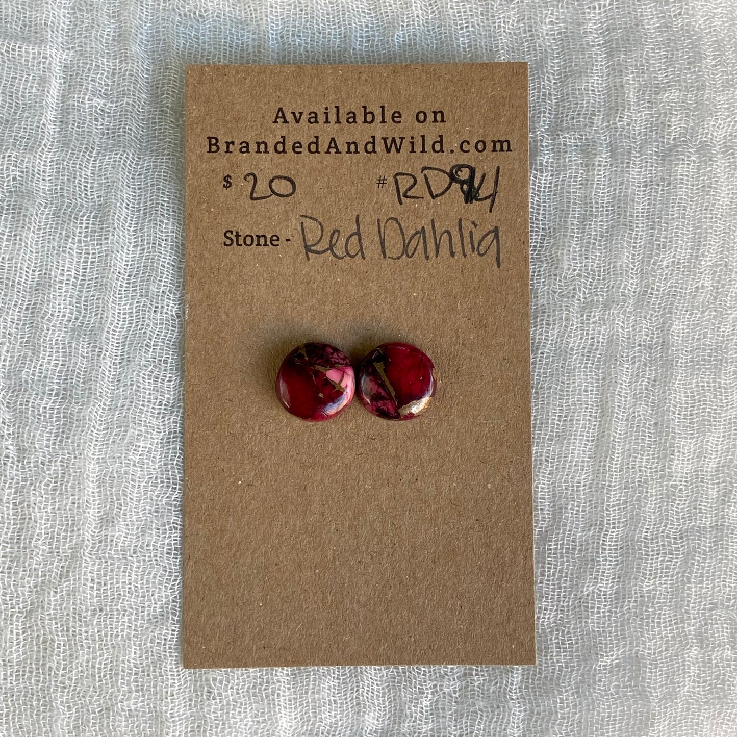 Red Dahlia Cabochon - RD94