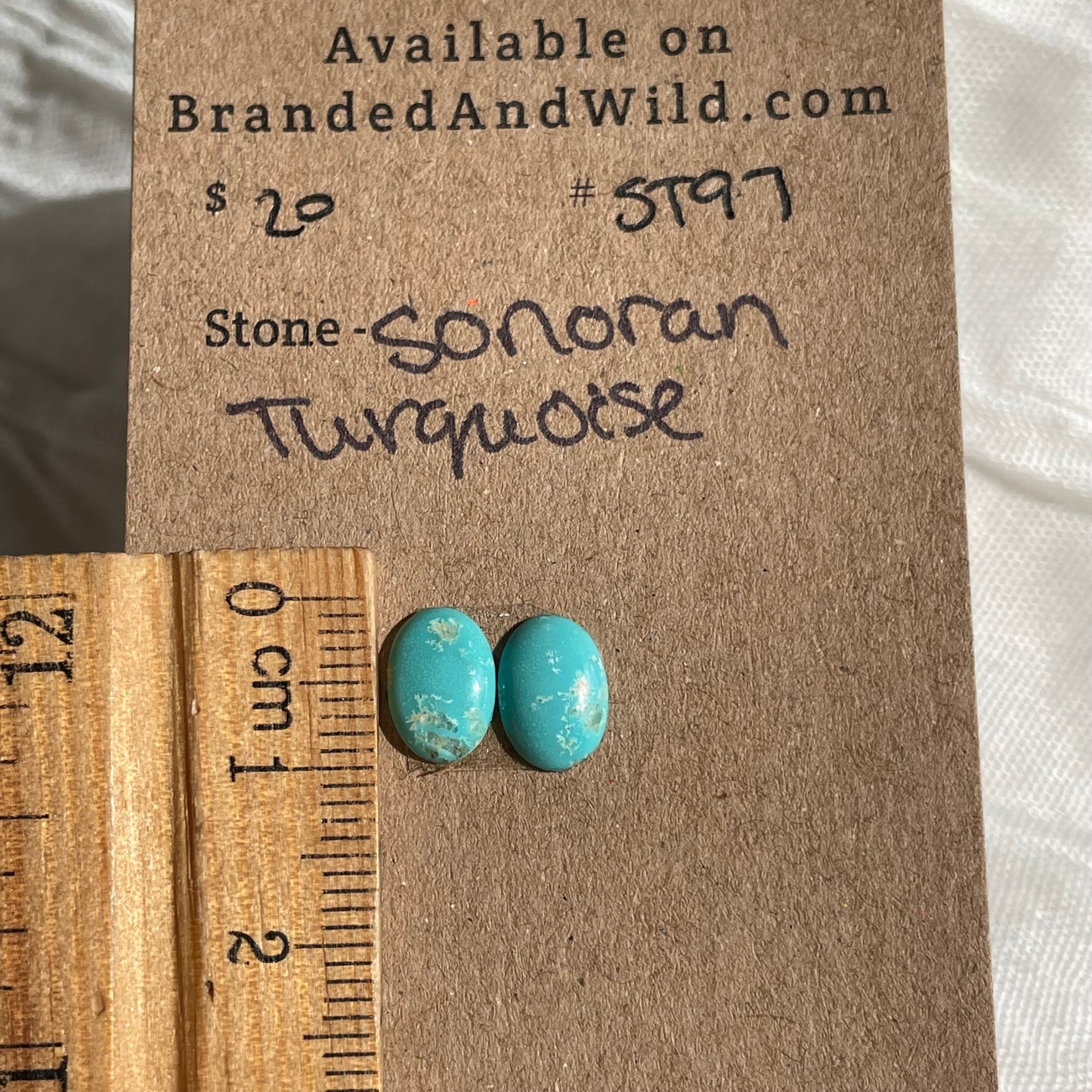 Sonoran Turquoise Cabochon - ST97 A1FF9B50-0255-42C9-A148-36590E1EC336 Brandedandwild.com