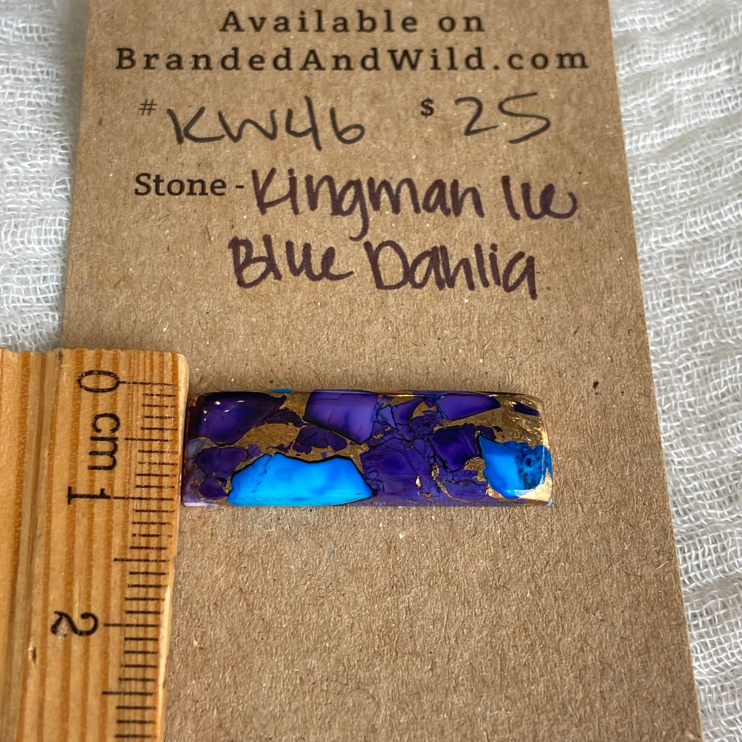 Kingman Ice Blue Dahlia Cabochon - KD46