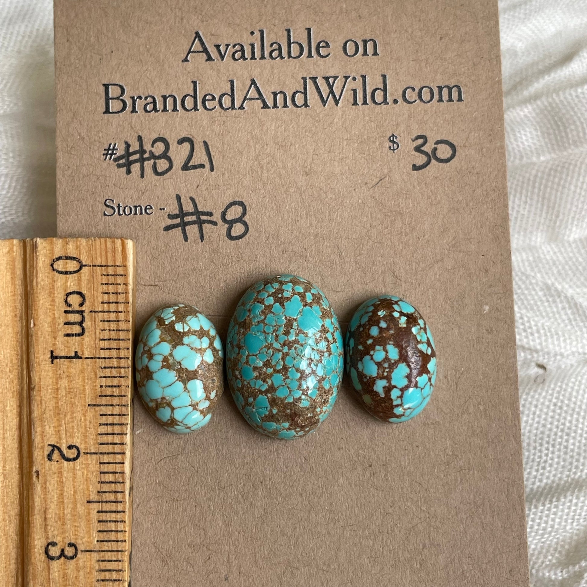#8 Turquoise Cabochon - #821 A20D8888-3EF5-4D79-867A-1E0CF9411050 Brandedandwild.com