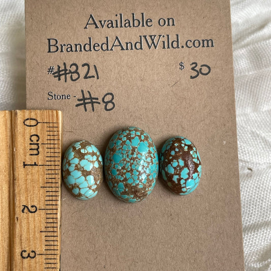 #8 Turquoise Cabochon - #821 A20D8888-3EF5-4D79-867A-1E0CF9411050 Brandedandwild.com