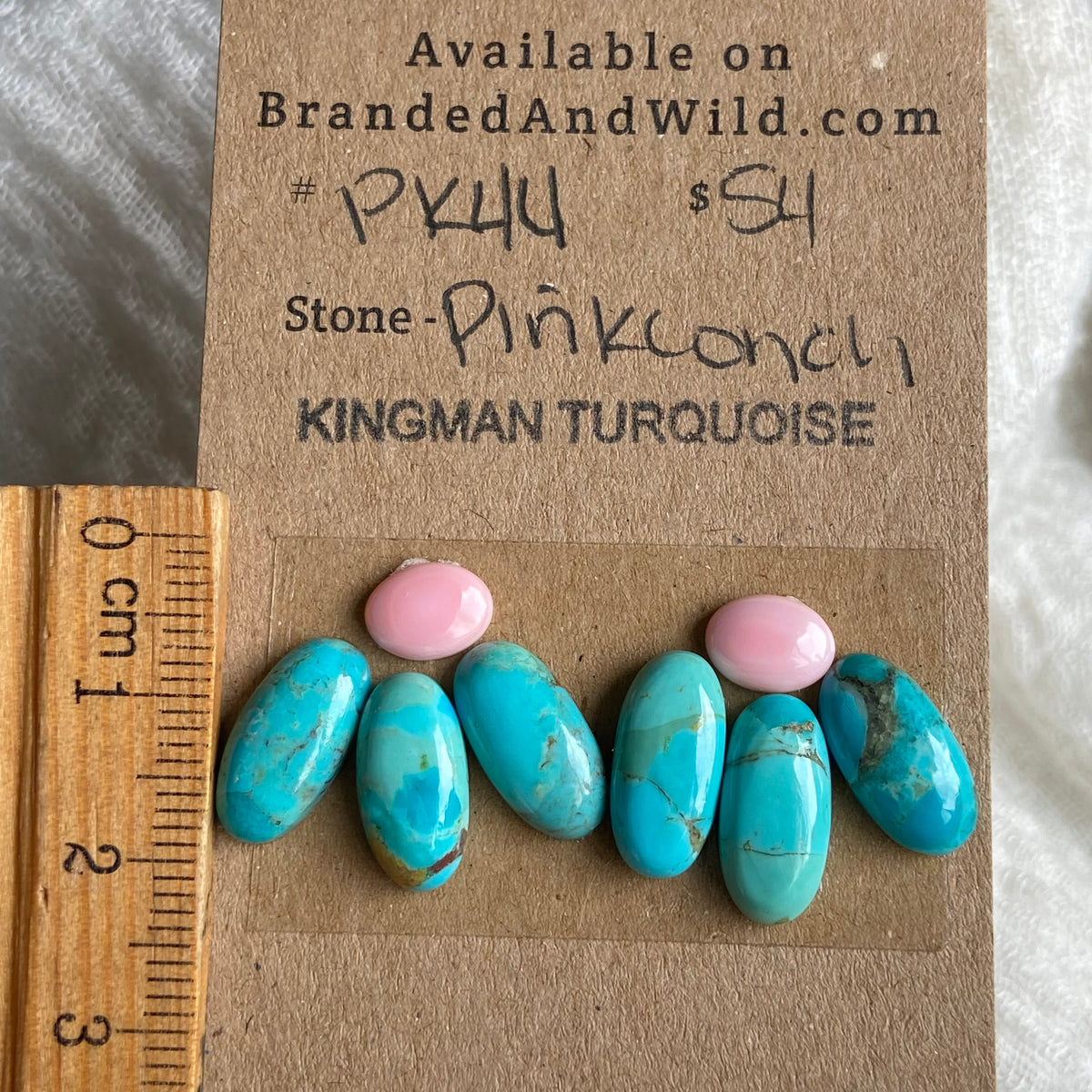 Pink Conch / Kingman Cabochon - PK44 A22CF0DD-0589-42E9-A07C-1FDC82623FDD Brandedandwild.com
