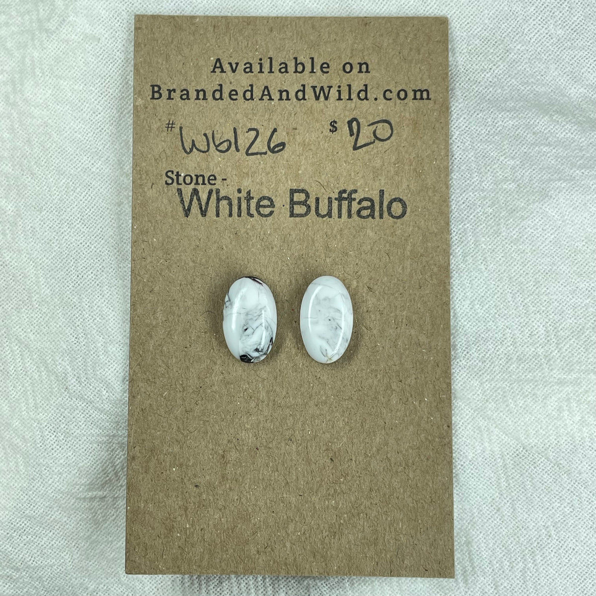 White Buffalo Cabochon - WB126 A271FD4A-9CFF-4EC3-B813-2D4D8B6D1E68 Brandedandwild.com
