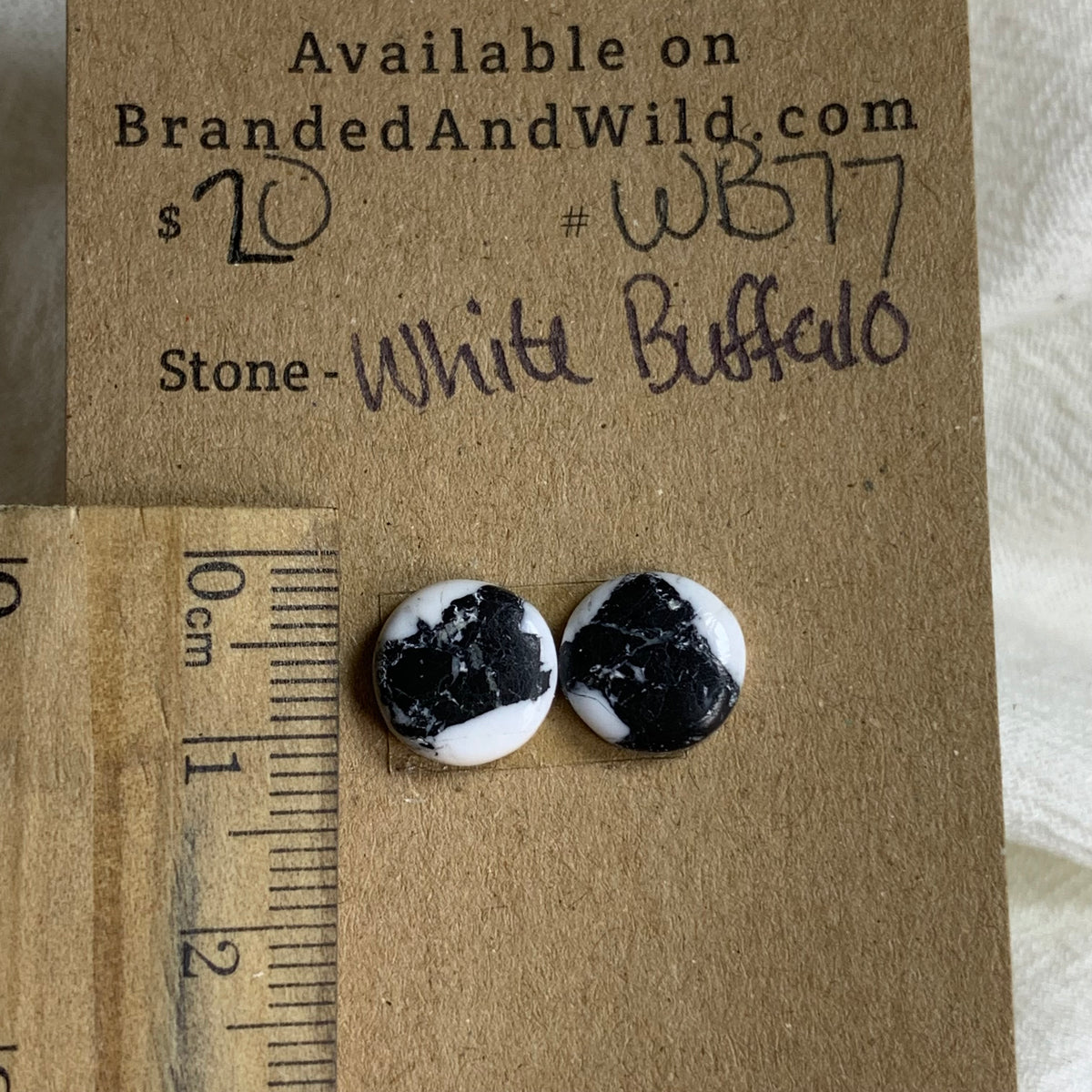White Buffalo Cabochon - WB77 A2A39E54-9CB2-4EFC-9929-C35AAD2D5D8E Brandedandwild.com