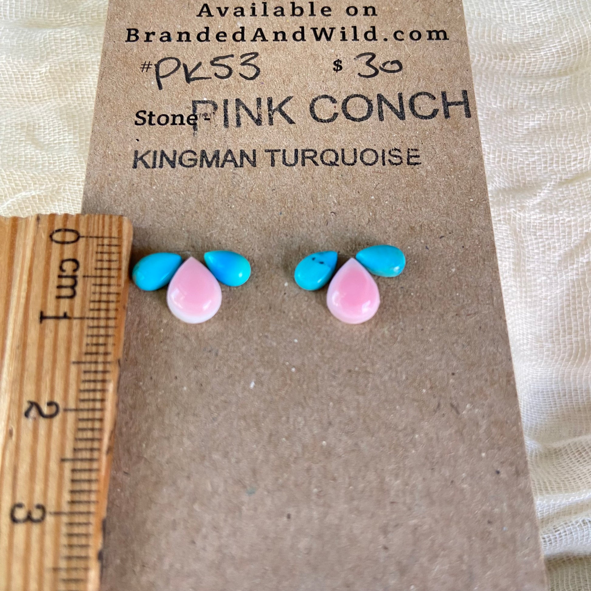 Pink Conch / Kingman Cabochon - PK53 A30073BC-E765-4B50-A9B3-4B1CFA16FD95 Brandedandwild.com