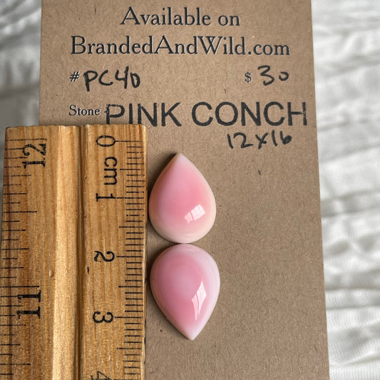 Pink Conch Cabochon - PC40 A3099FF7-D570-46A0-89B2-C8F2E731486F Brandedandwild.com