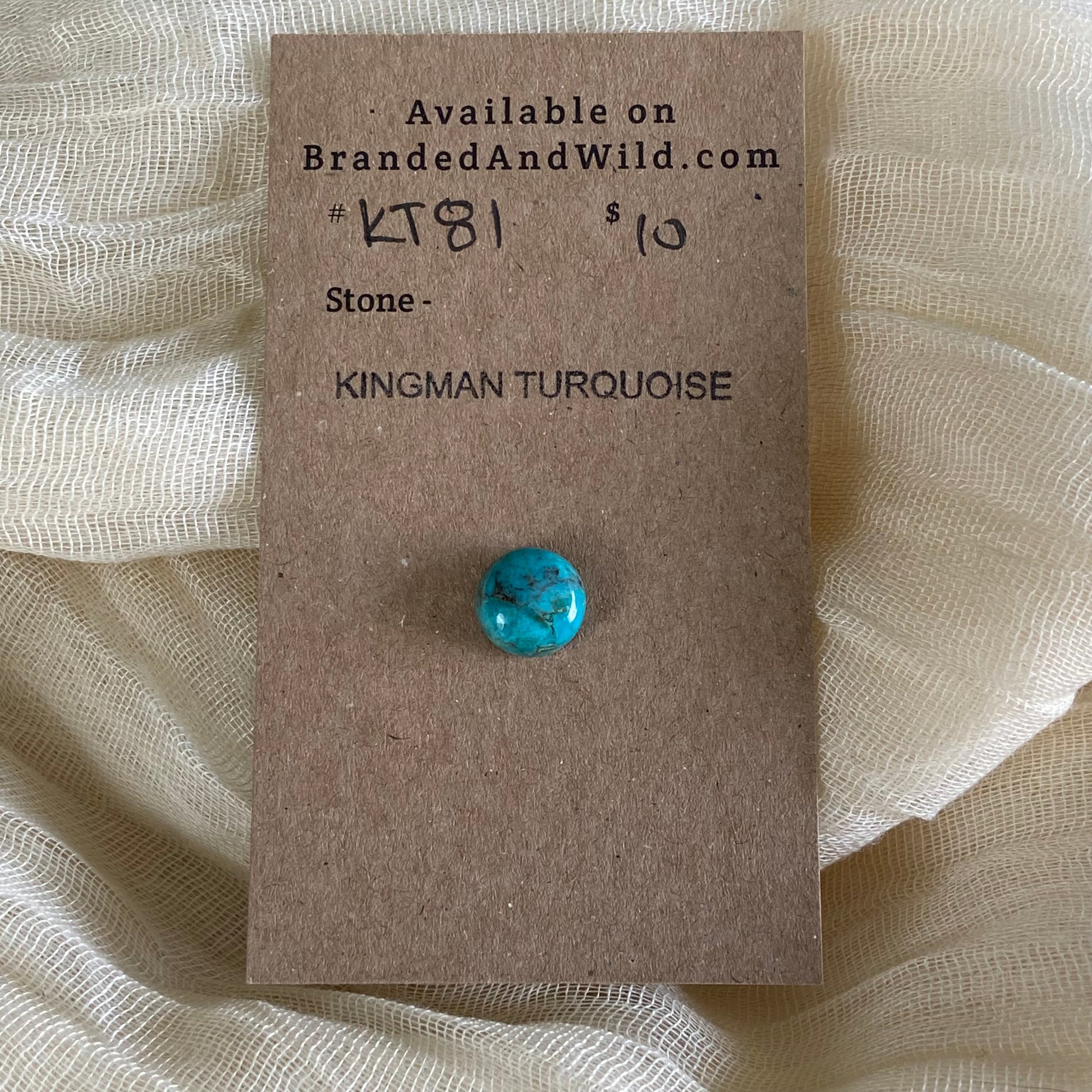 Kingman Turquoise Cabochon - KT81 A3381BF0-1880-40A1-A4C4-BC1CE1AA42D3 Brandedandwild.com
