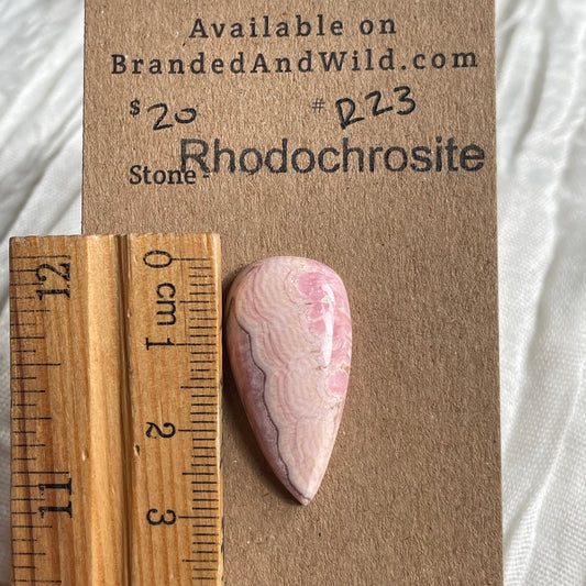 Rhodochrosite Cabochon - R23 A338331F-DE57-44A1-A18C-AA5B188A05DE Brandedandwild.com