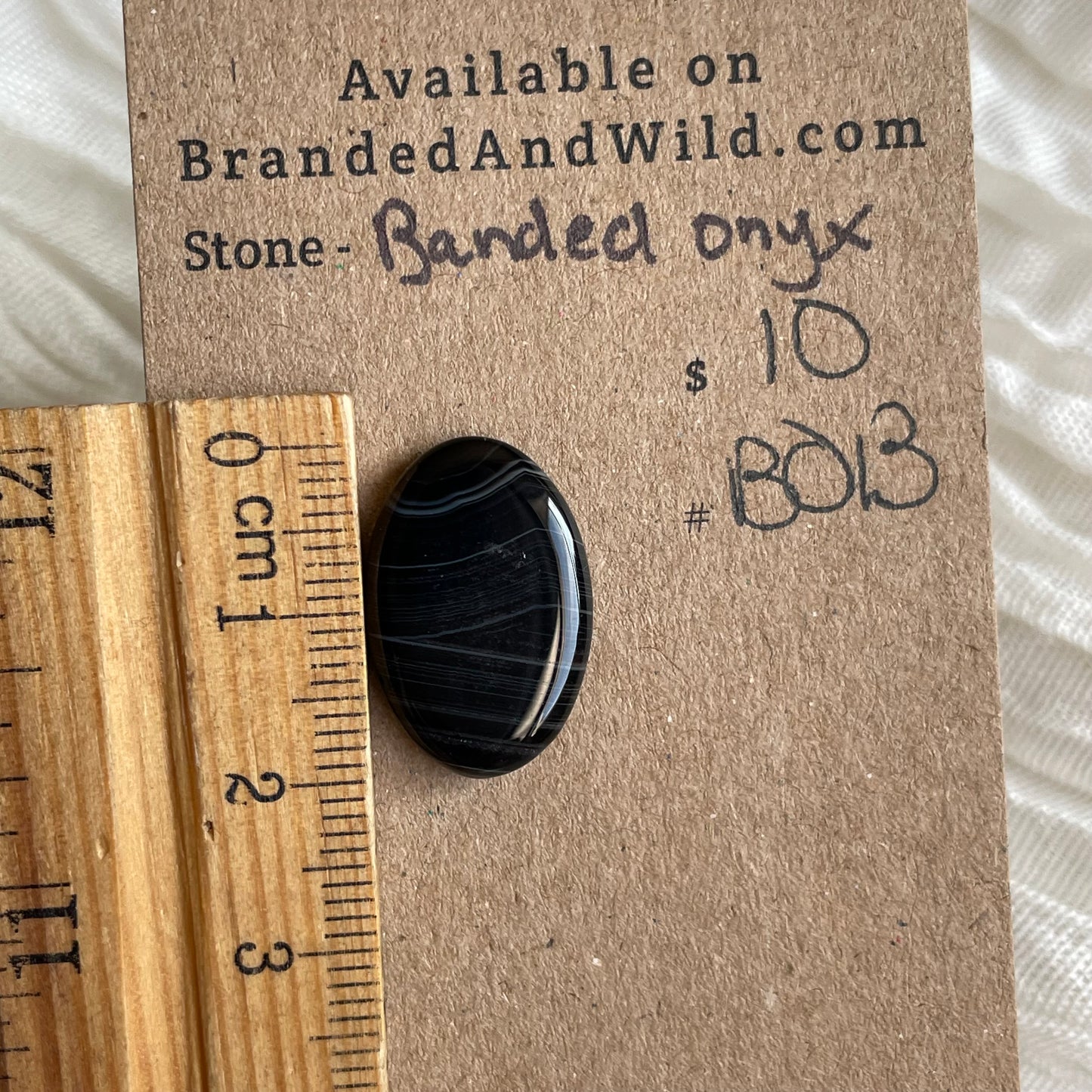 Black Onyx - Cabochon - B013 A35B9565-A0DA-4D3D-BDFF-9098393B1022 Brandedandwild.com