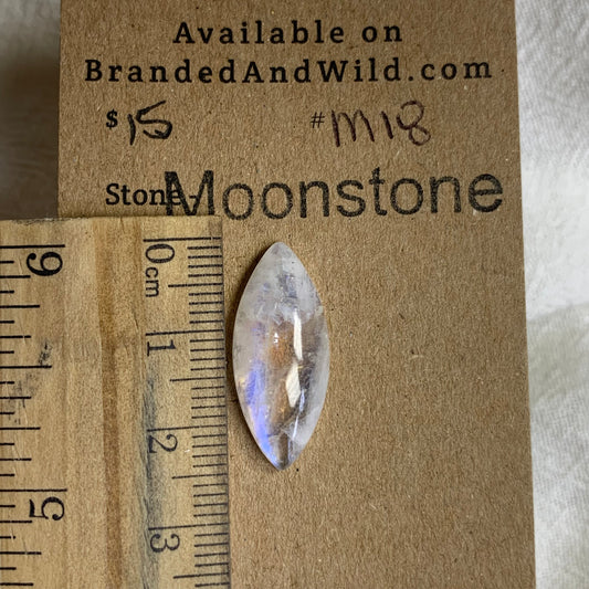 Moonstone Cabochon - MS18 A366A8DB-A9A5-4591-A3E5-E4506C219C91 Brandedandwild.com