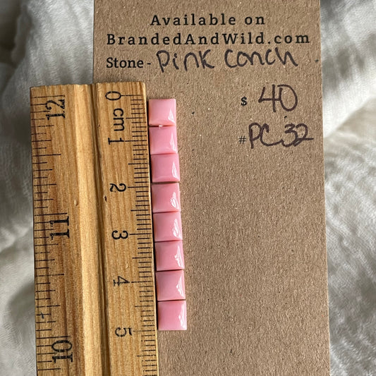 Pink Conch Cabochon - PC32 A3840F97-ED48-43DE-8135-AD7C7EE6D4B0 Brandedandwild.com