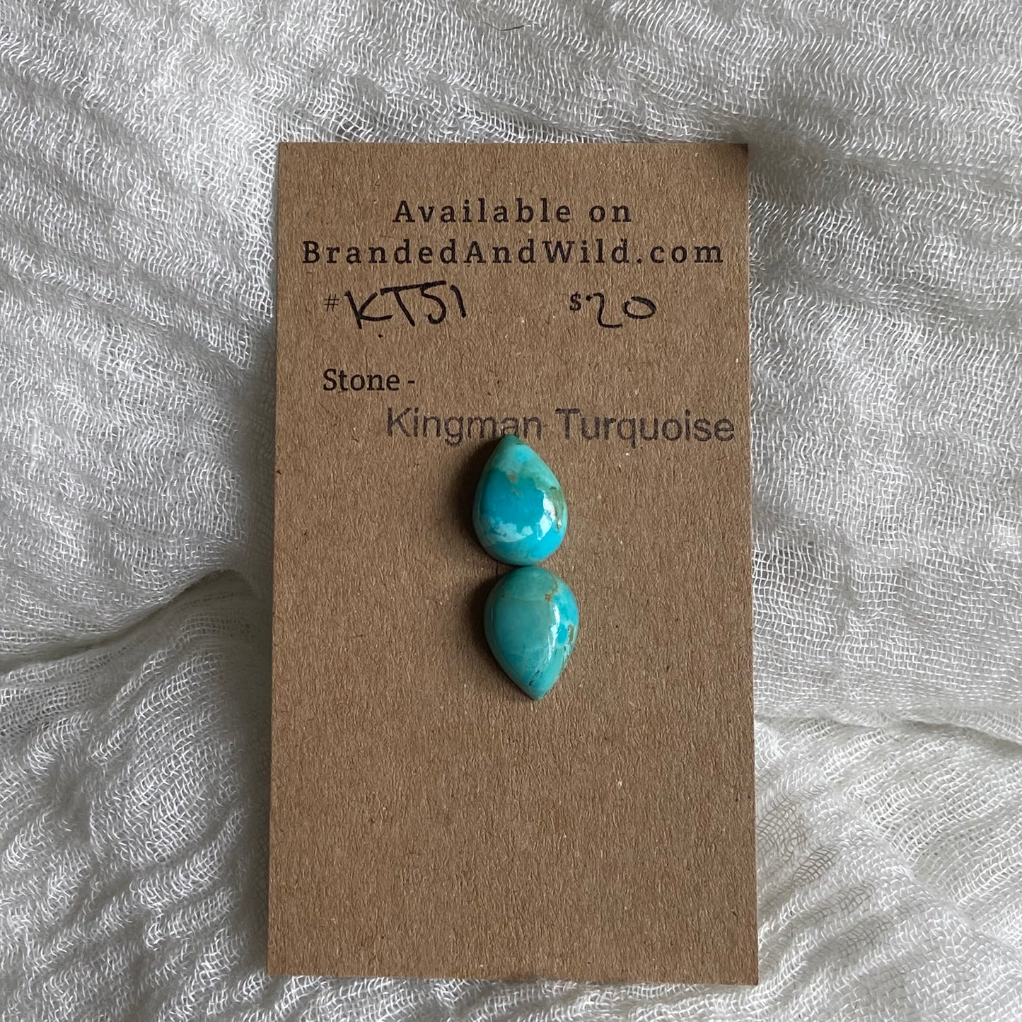 Kingman Turquoise Cabochon - KT51 A3978BB8-5A0B-4A8D-BE4C-AEB10D179D60 Brandedandwild.com