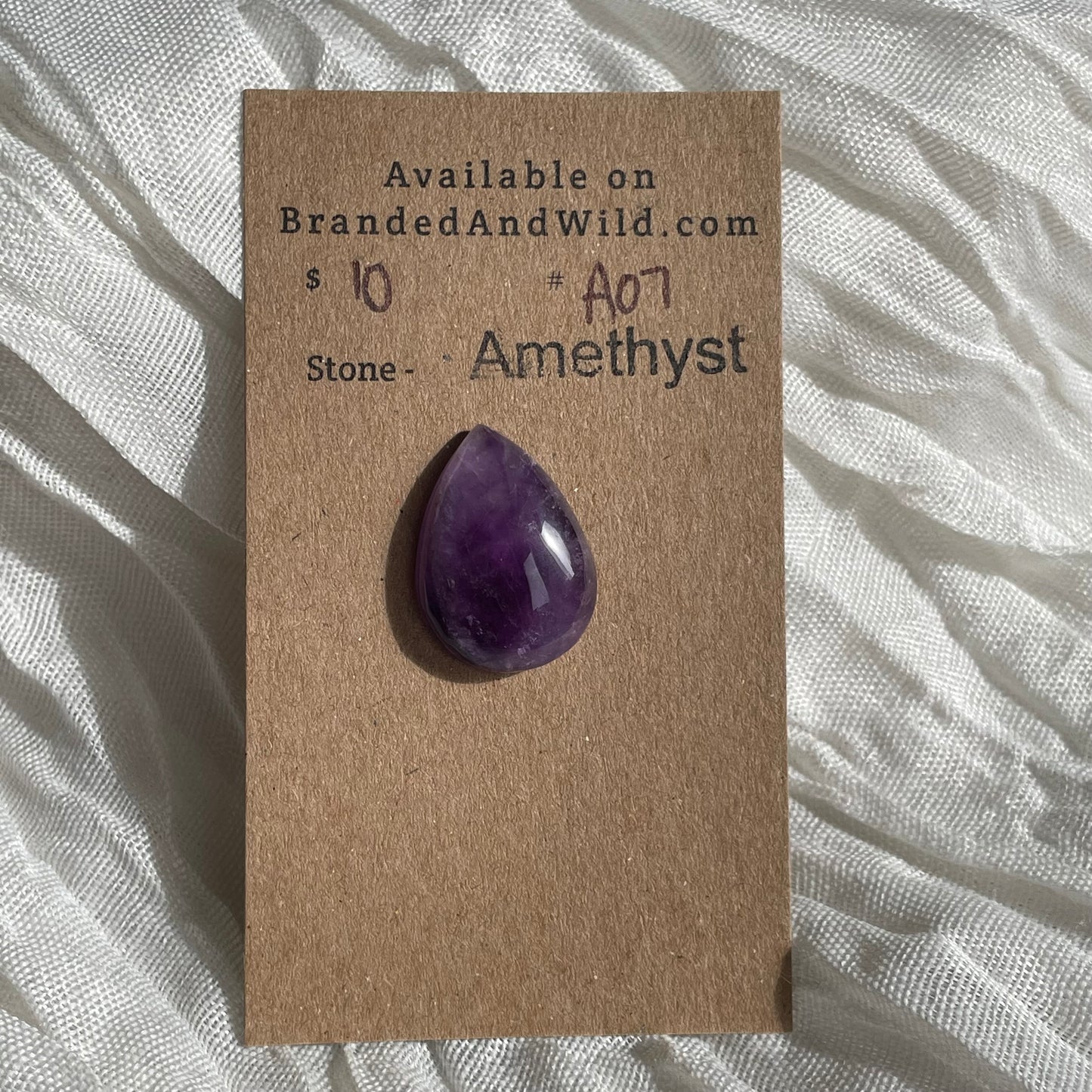 Amethyst Cabochon - A07 A3CA44E9-B6FB-4191-ACFA-A2B3136A7E06 Brandedandwild.com