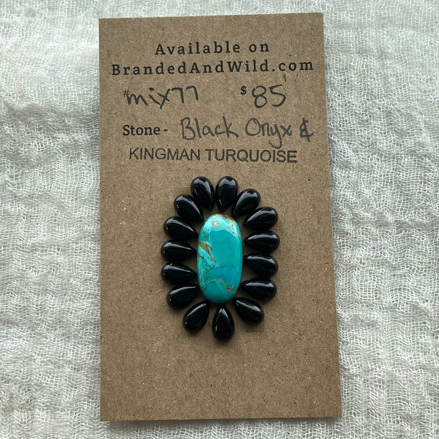 Kingman / Black Onyx Cabochon - Mix77