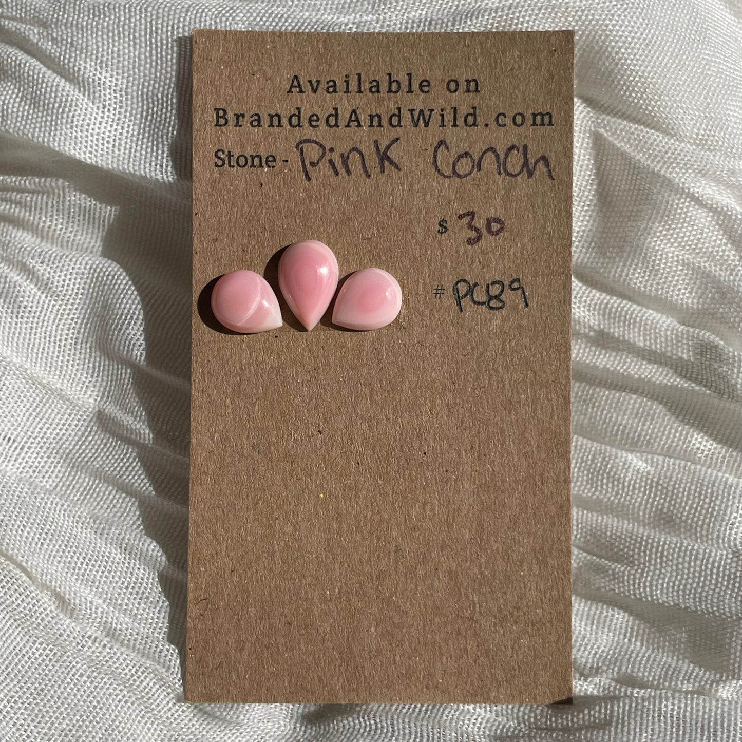 Pink Conch Cabochon - PC89 A3FA9AD8-6E9F-4D05-9588-CE7EE074C7EA Brandedandwild.com