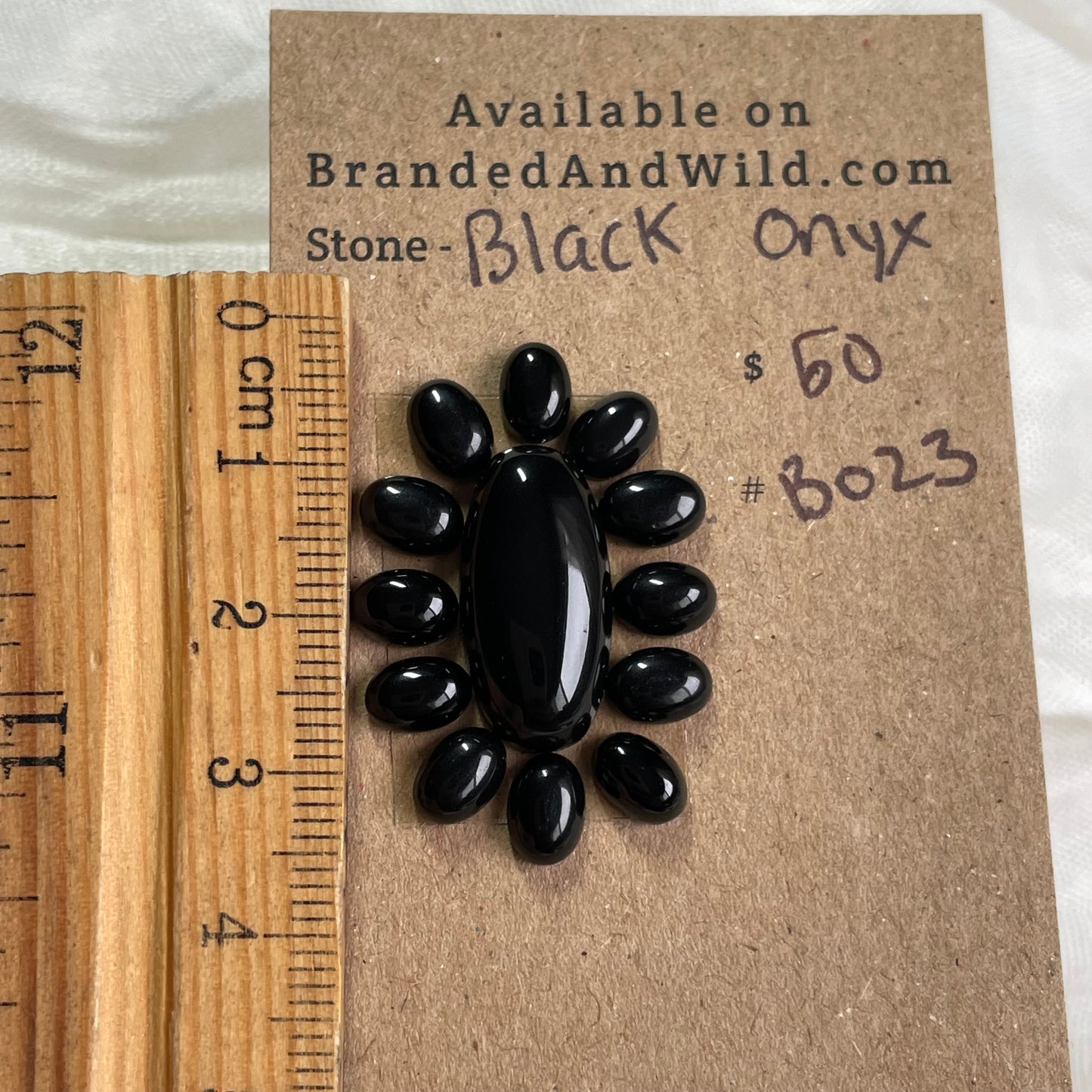 Black Onyx - Cabochon - B023 A40BA710-1F54-4B8E-828C-267FDE526106 Brandedandwild.com