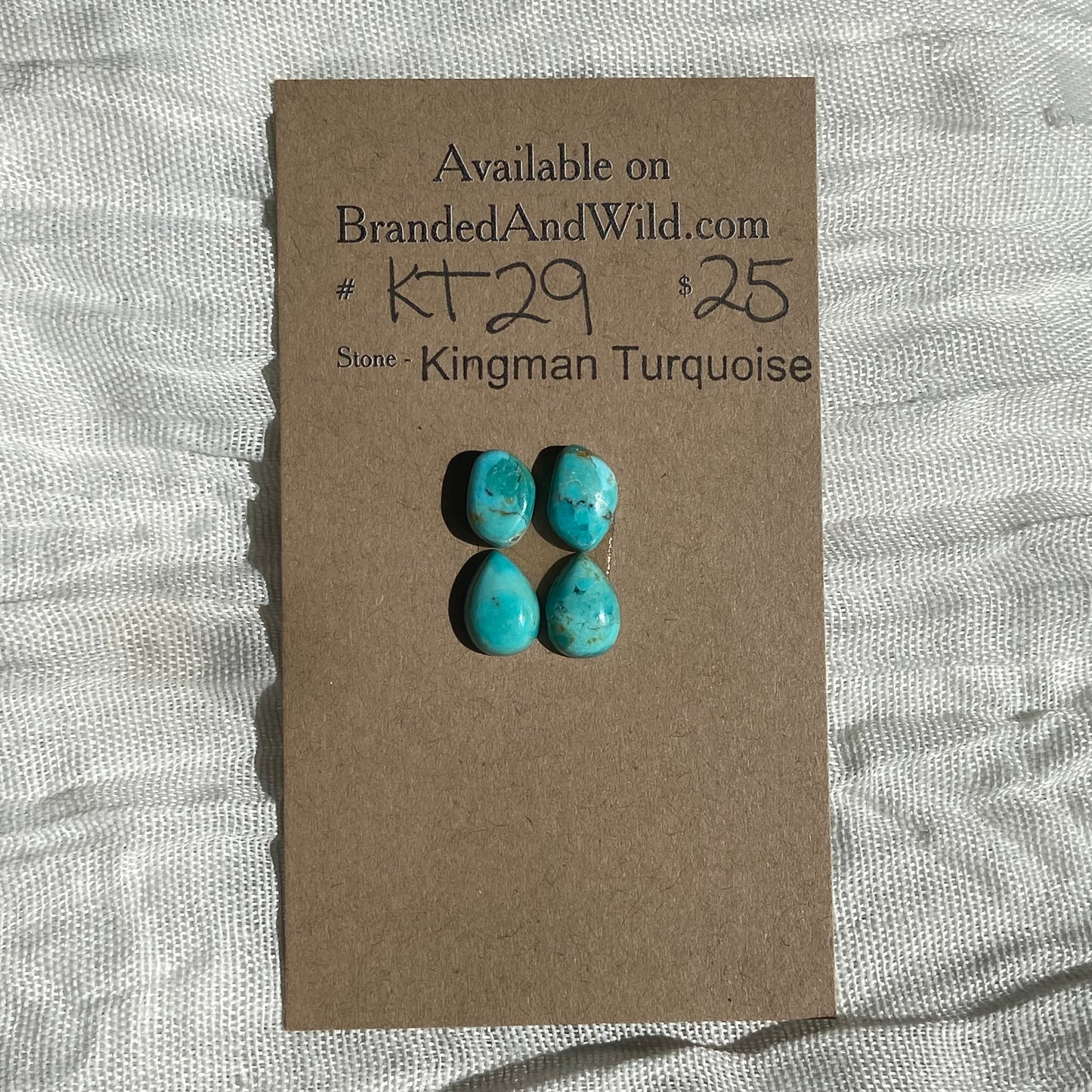 Kingman Turquoise Cabochon - KT29 A41F7ABA-388F-4846-8560-5C258641D0C7 Brandedandwild.com