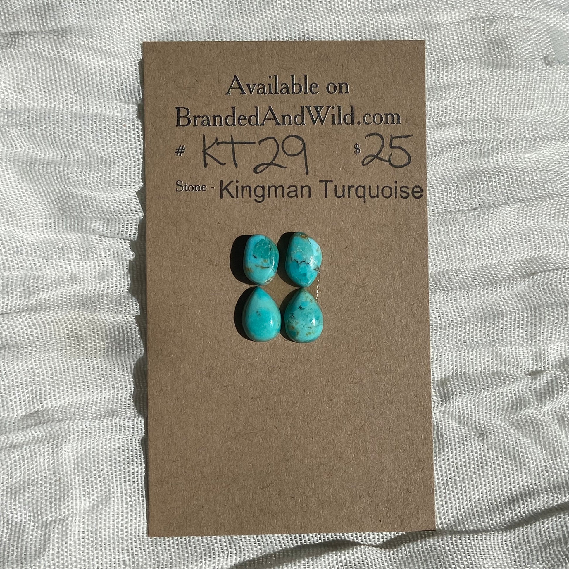 Kingman Turquoise Cabochon - KT29 A41F7ABA-388F-4846-8560-5C258641D0C7 Brandedandwild.com