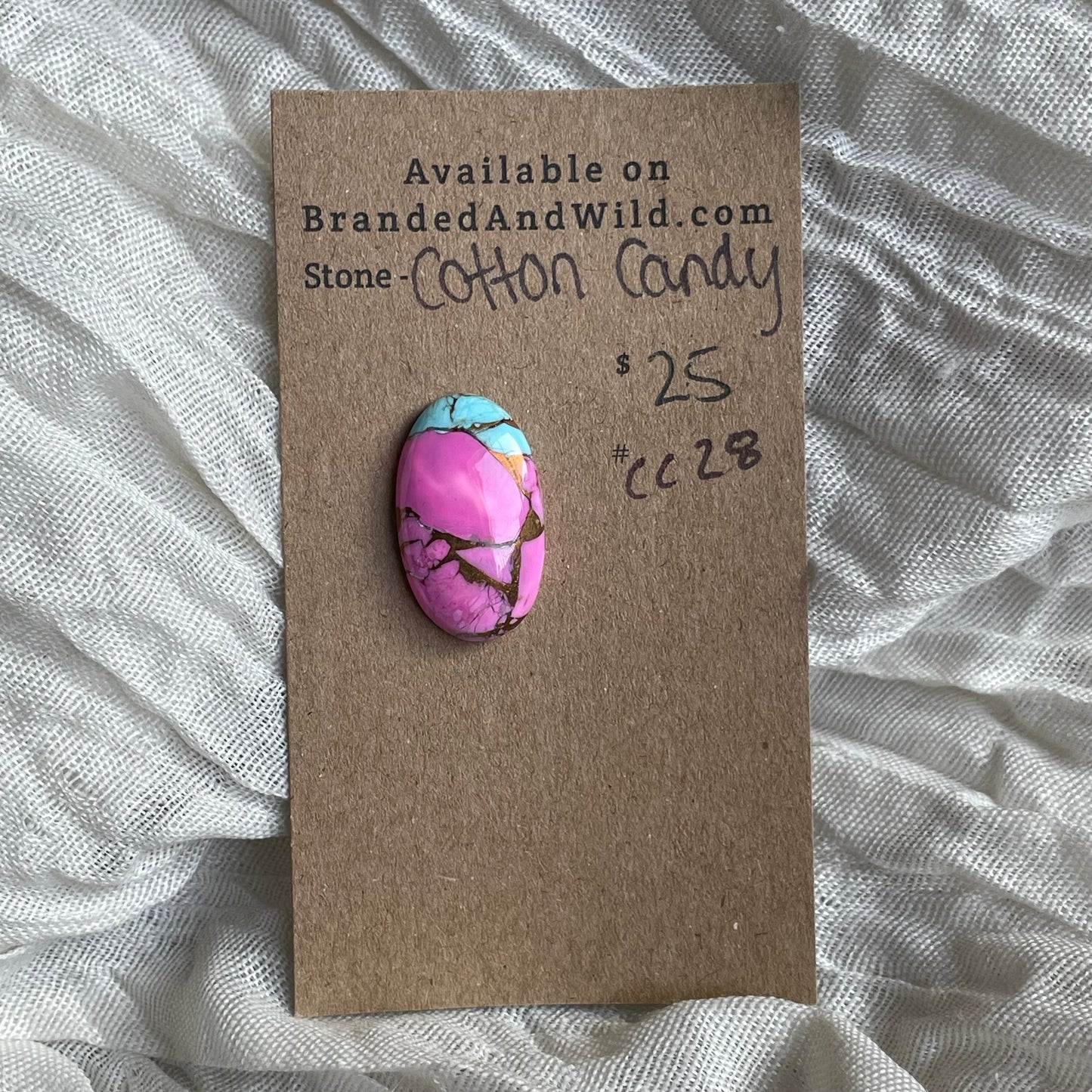 Cotton Candy Cabochon - CC28 A440CFE8-5E00-4384-AFB4-E298395FBA4F Brandedandwild.com