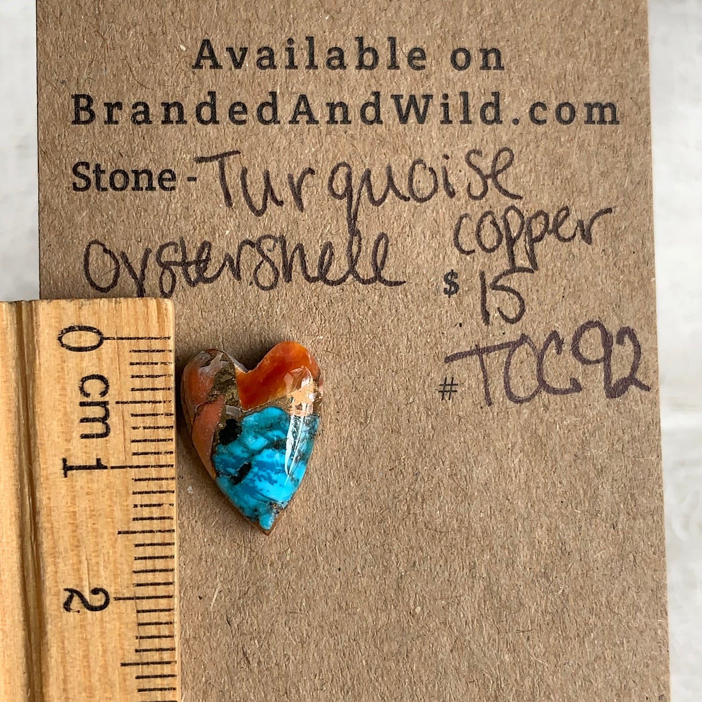 Turquoise, Oystershell, Copper Cabochon - TOC92