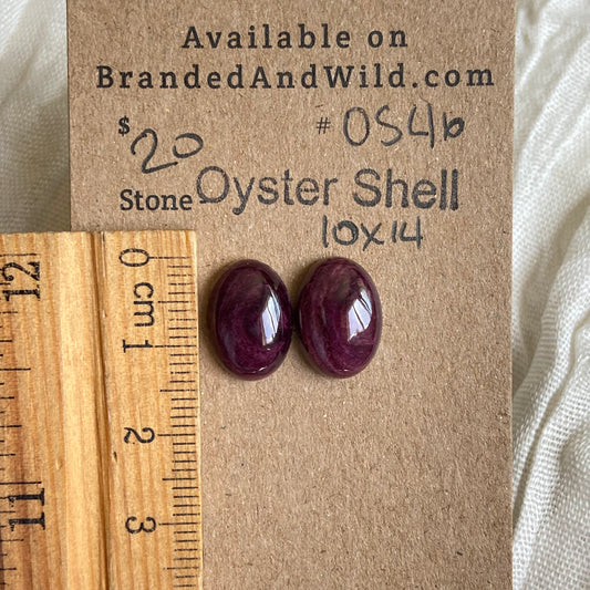 Oyster Shell Cabochon - OS46 A461C9D3-2647-456F-AC4D-97F129659175 Brandedandwild.com