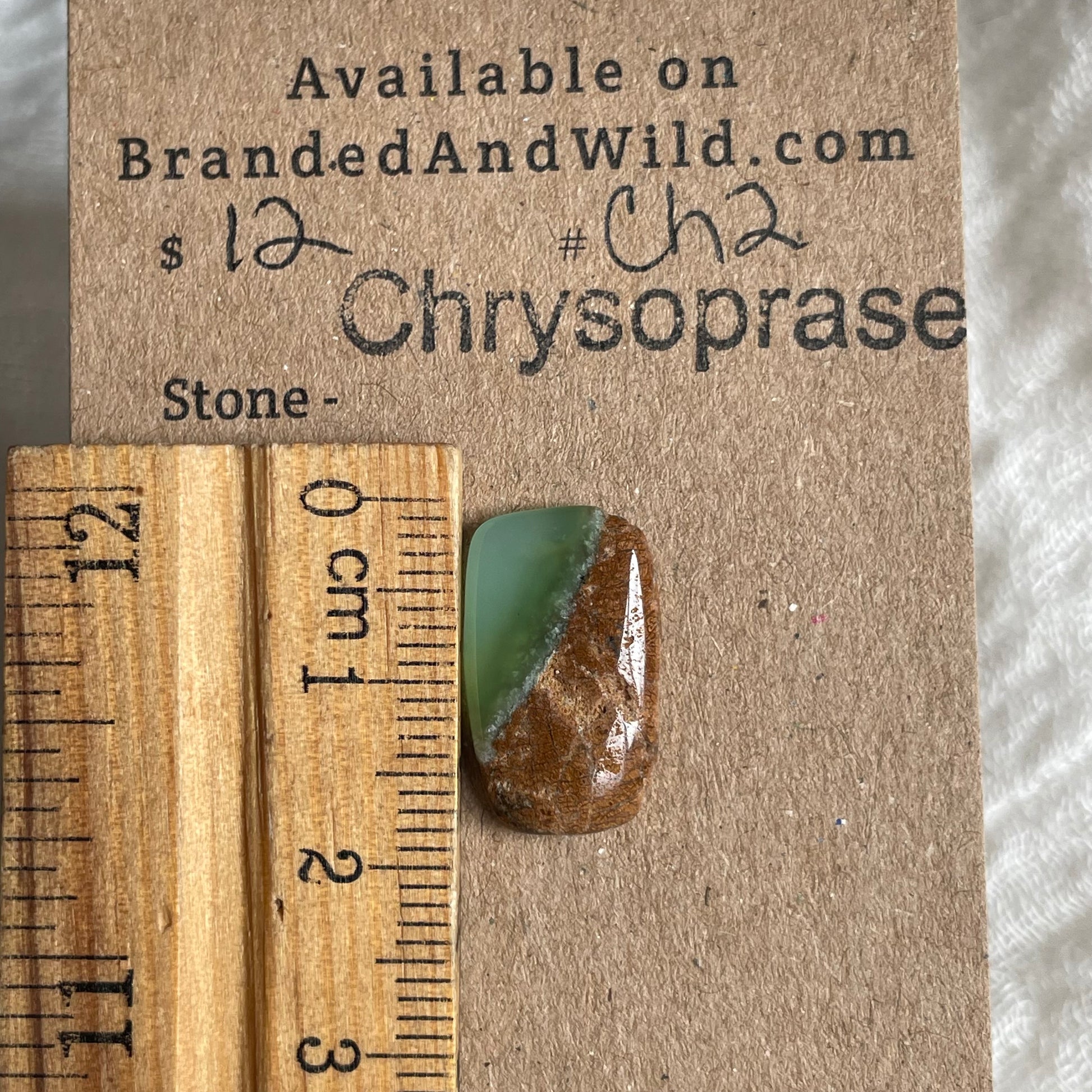 Chrysoprase Cabochon - Ch2 A46B2A1D-9E9B-4ACD-844A-35B2751E5680 Brandedandwild.com