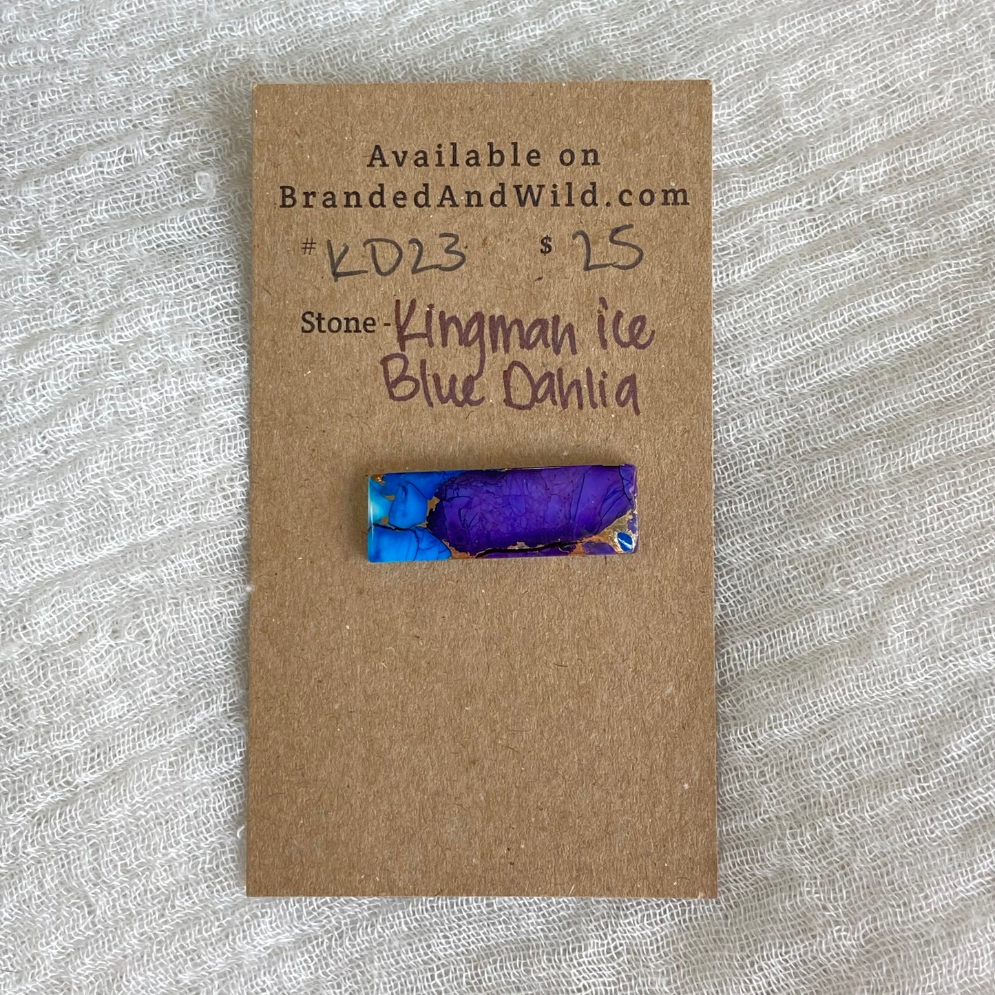 Kingman Ice Blue Dahlia Cabochon - KD23