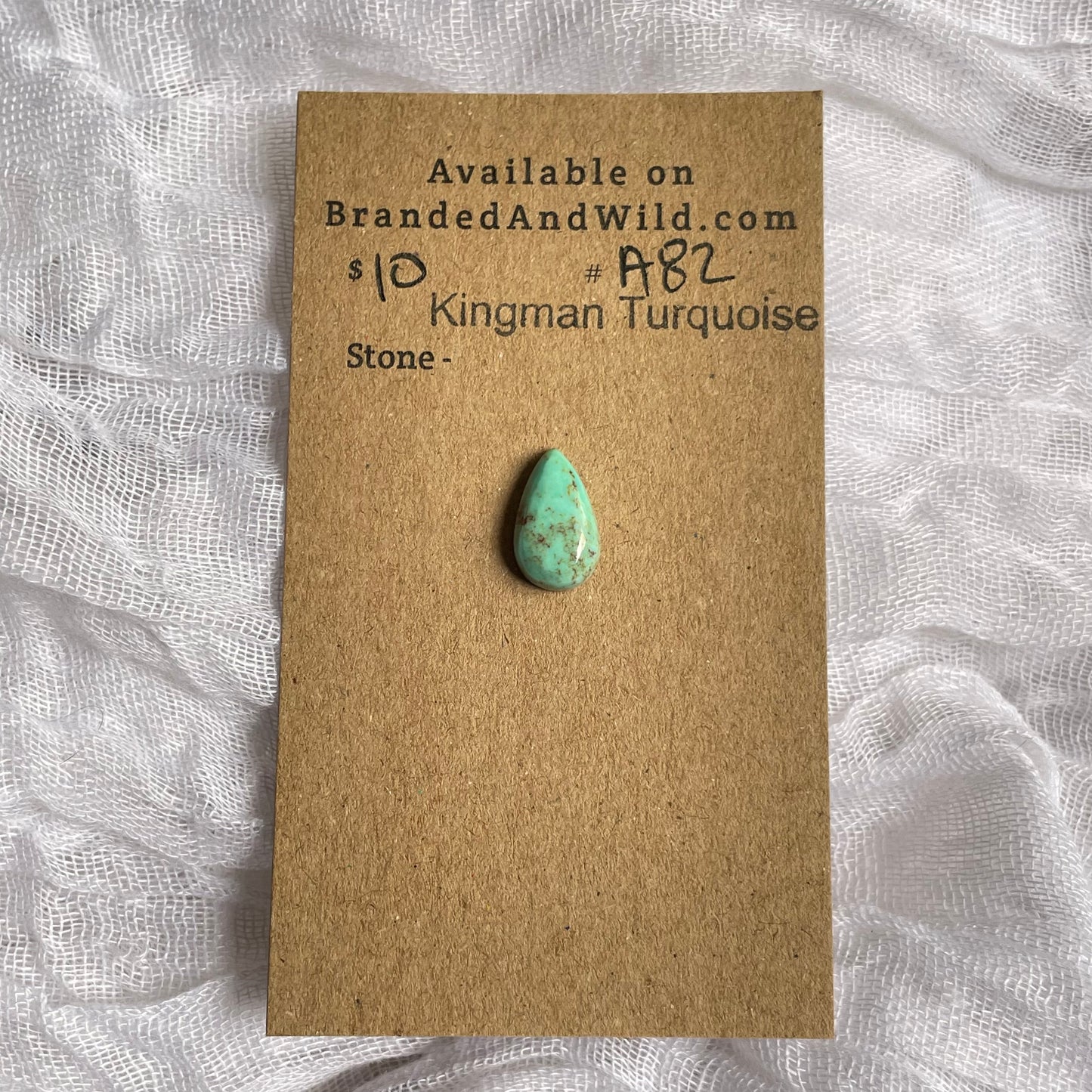 Kingman Turquoise Cabochon - KT82 A491CD8E-1382-4B04-AB3A-3B873732AB94 Brandedandwild.com