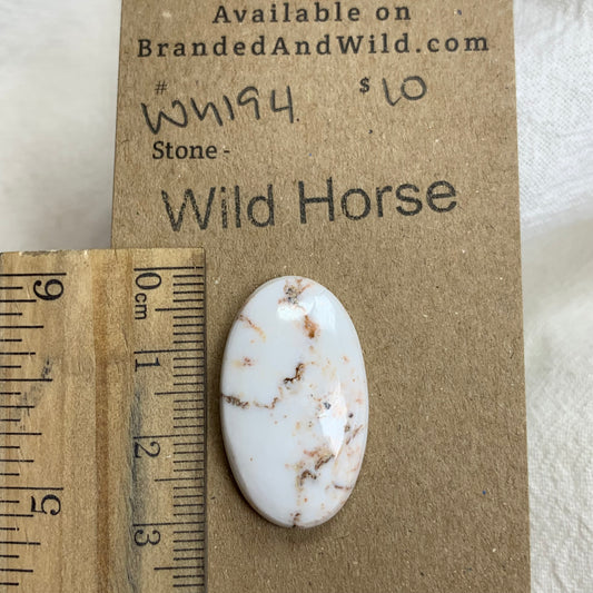 Wild Horse Cabochon - WH194 A4AC8903-6D89-48A1-B4BA-FE47F3C41886 Brandedandwild.com