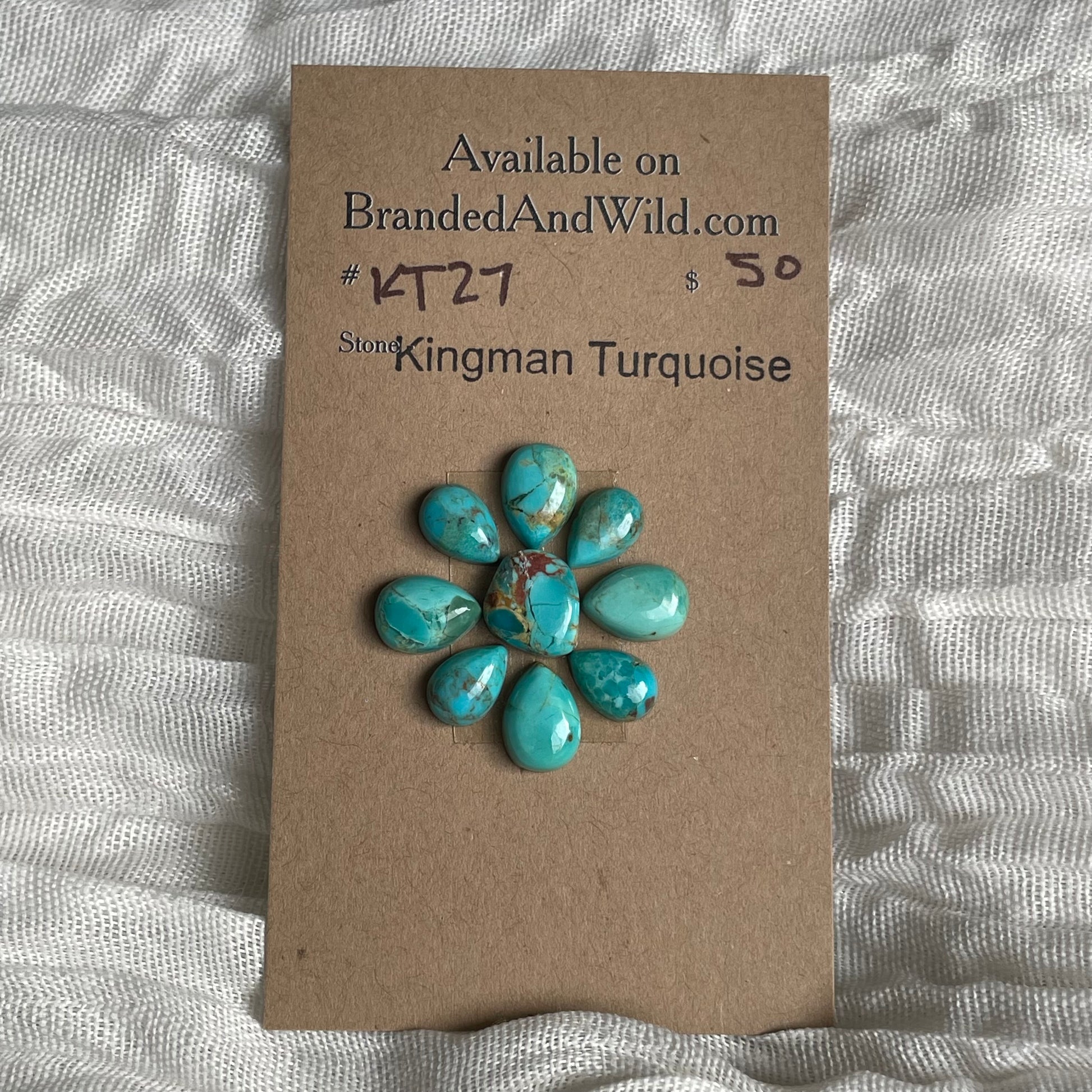 Kingman Turquoise Cabochon - KT27 A4ADE0AA-4621-46EF-AC73-F075E087F09D Brandedandwild.com