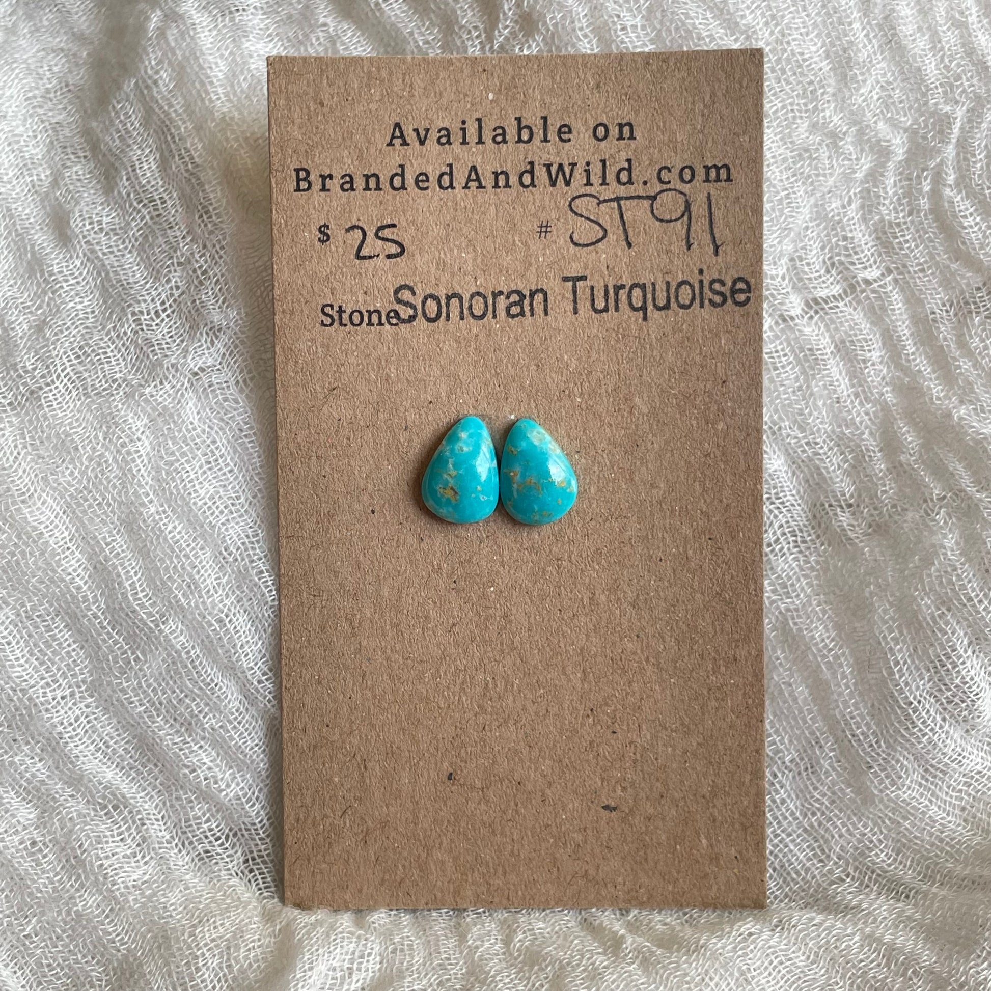 Sonoran Turquoise Cabochon - ST91 A4DC4137-EDC8-4B05-9A4B-67836763B705 Brandedandwild.com