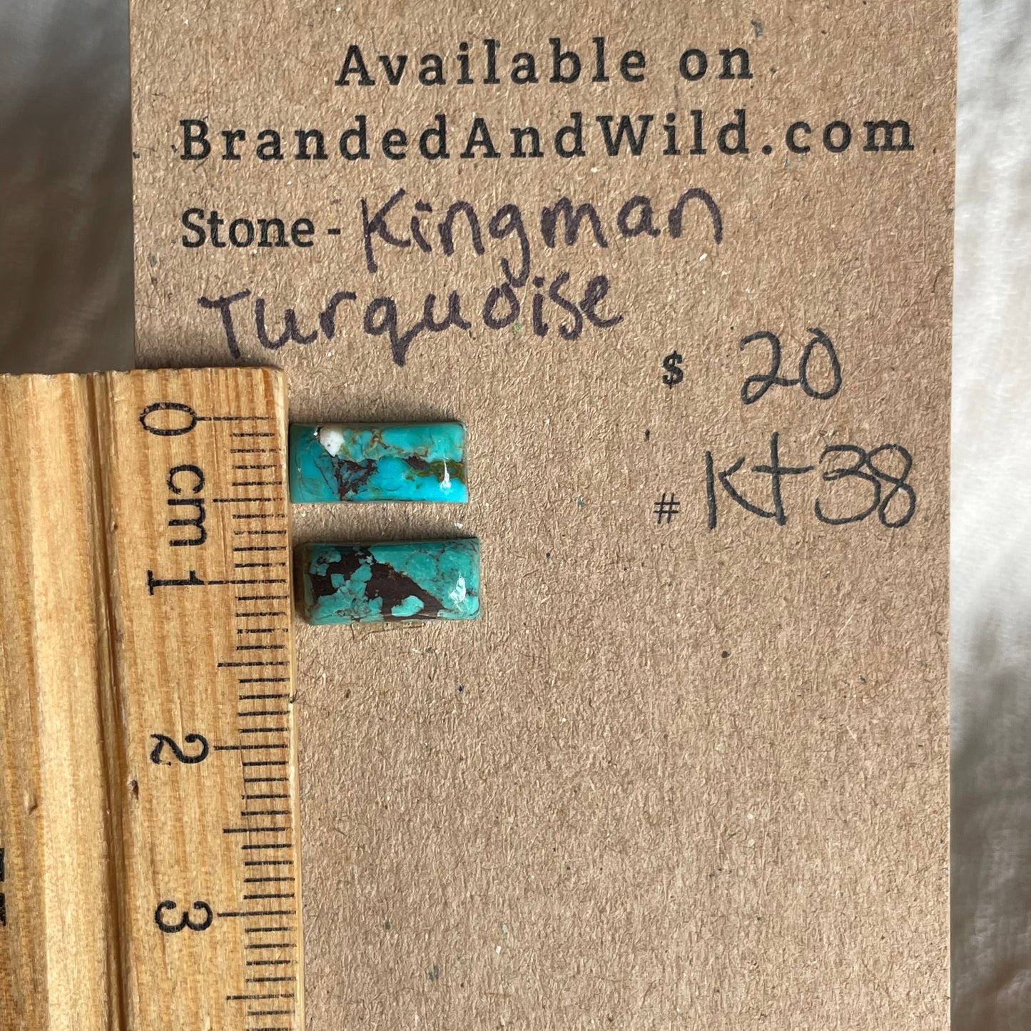 Kingman Turquoise Cabochon - KT38 A4DF0200-8C17-4DB8-9F64-9EFE30984808 Brandedandwild.com