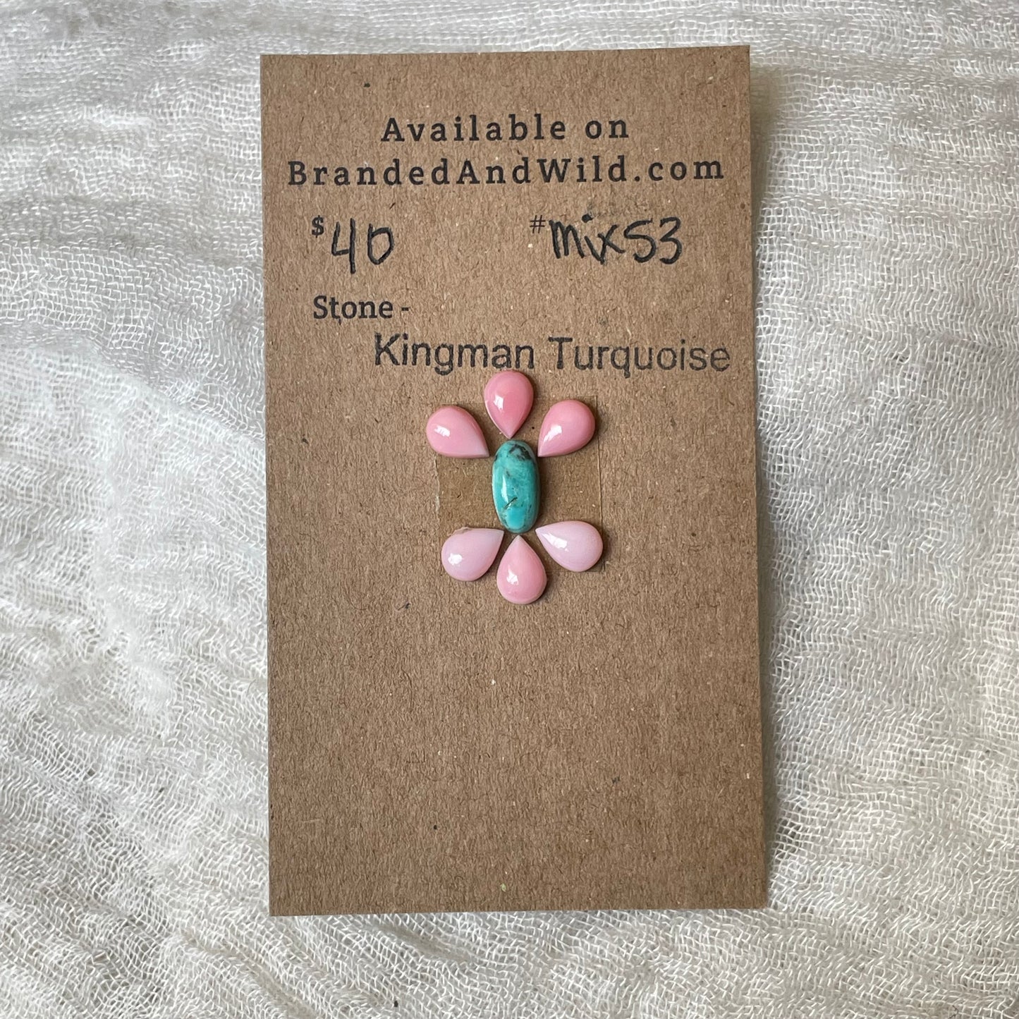Kingman Turquoise Cabochon - KT53 A4FB5EFD-0295-4FF8-B812-064ACD9D4D47 Brandedandwild.com