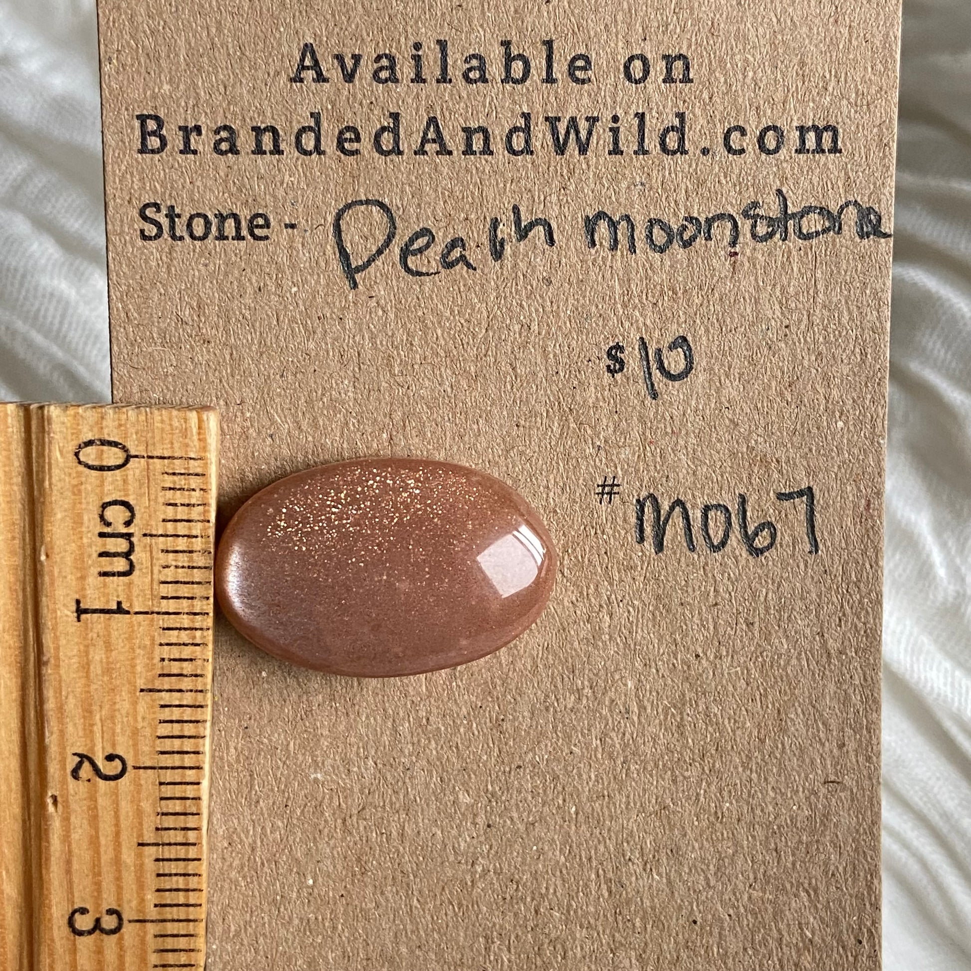 Peach Moonstone Cabochon - M067 A50D0F15-7153-4BEA-A290-079D15D0E1D7 Brandedandwild.com