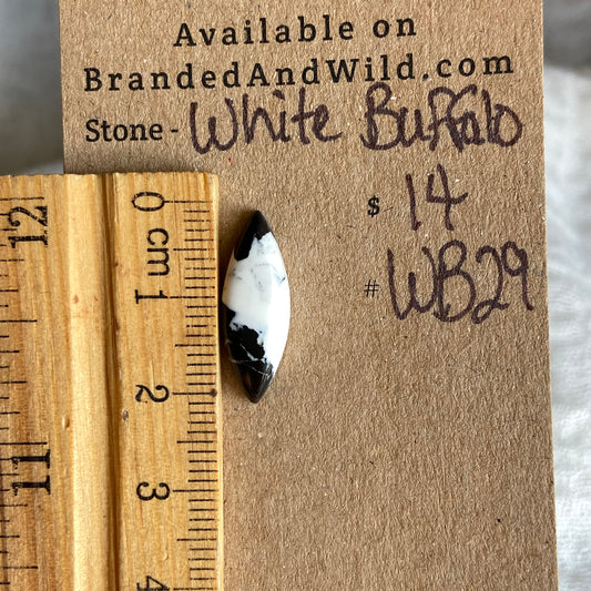 White Buffalo Cabochon - WB29