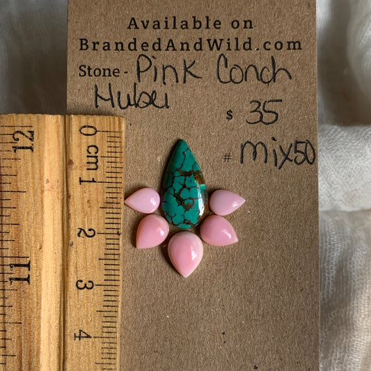 Hubei / Pink Conch Cabochon - Mix50