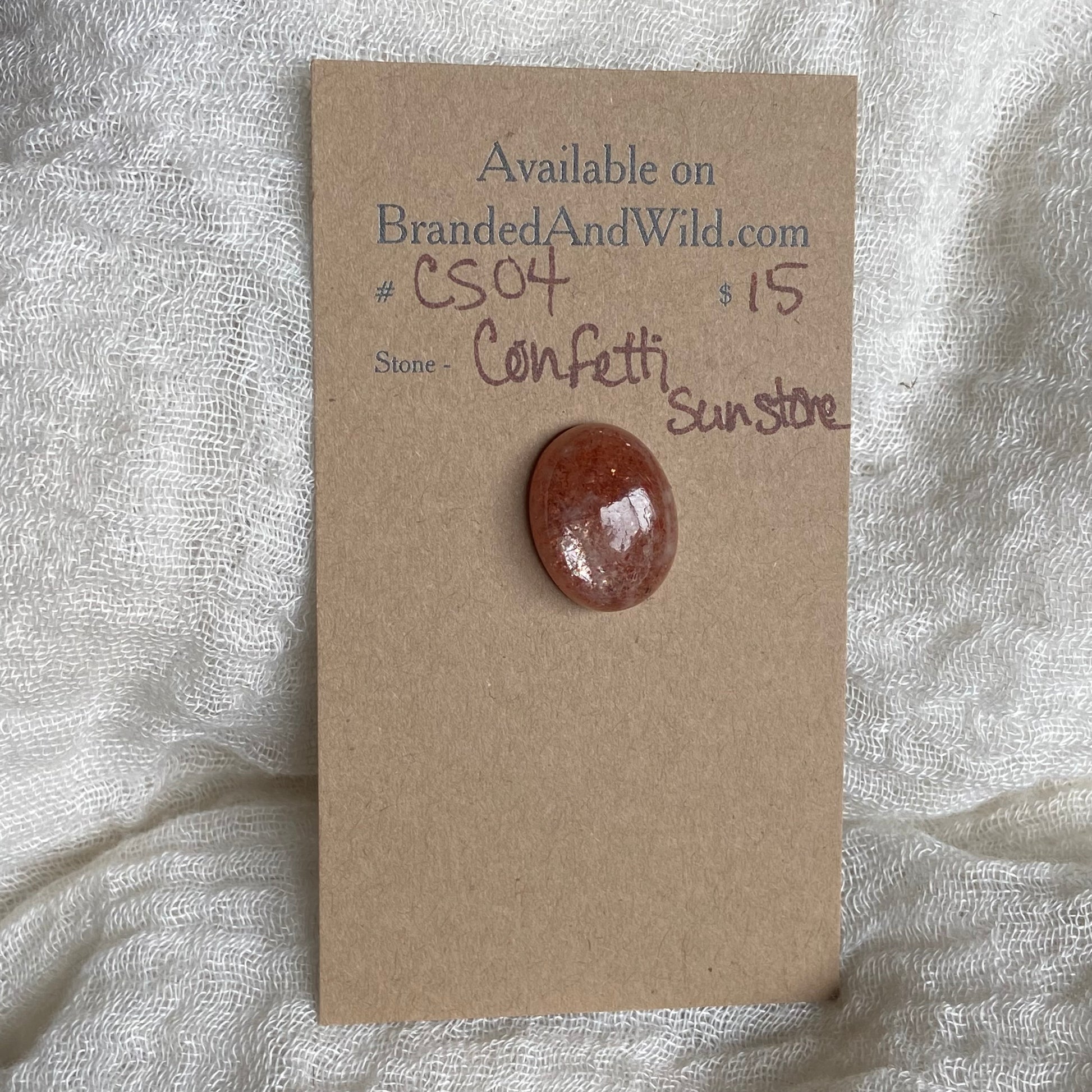 Confetti Sunstone Cabochon - CS04 A5323AAD-EDBD-4DD0-9325-49257D4E99CD Brandedandwild.com