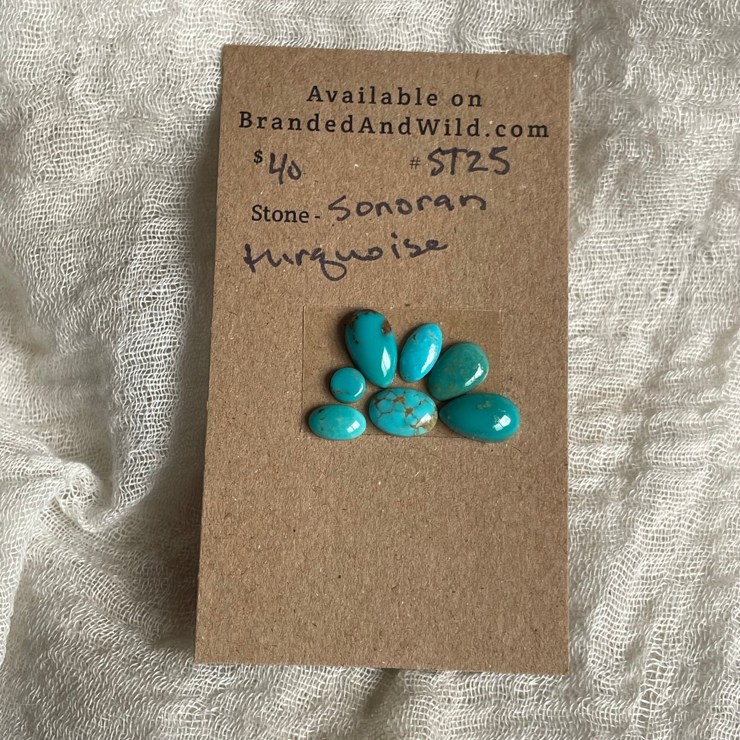Sonoran Turquoise Cabochon - ST25 A5328801-C4E2-47A1-AB31-710B58A51184 Brandedandwild.com