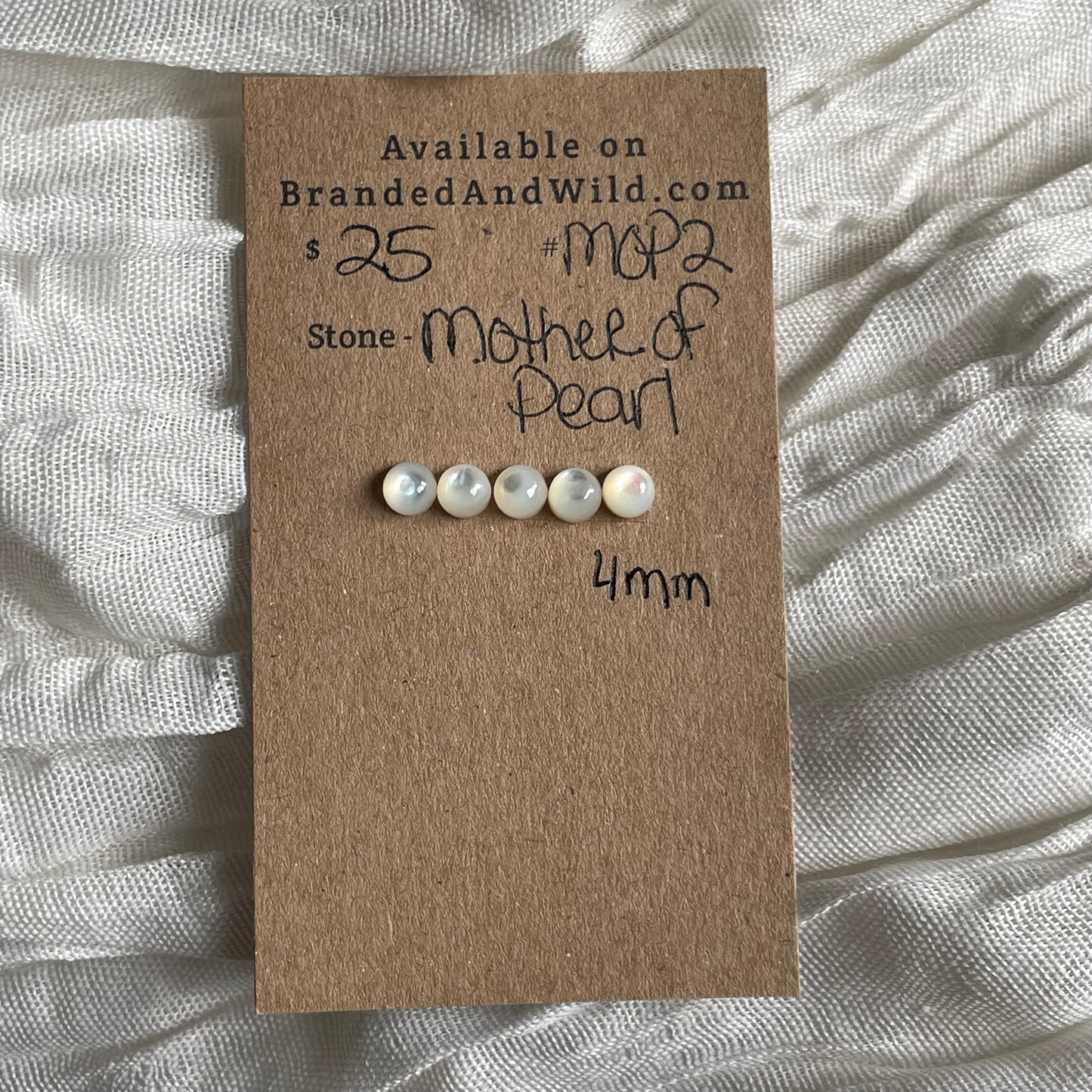 Mother of Pearl Cabochon - MOP2 A546C554-2818-45BD-B6F6-EC86F211EFEF Brandedandwild.com