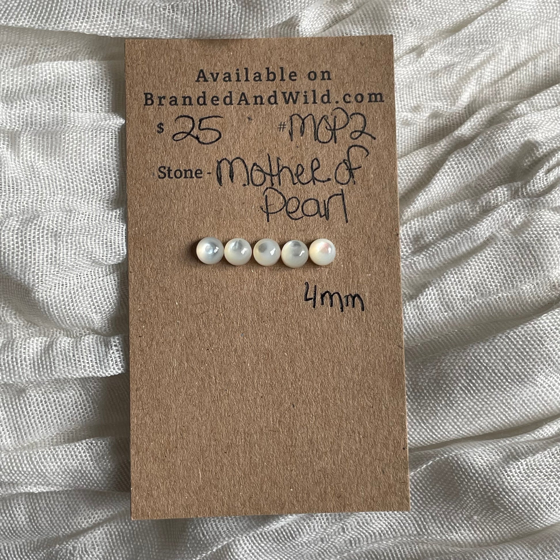 Mother of Pearl Cabochon - MOP2 A546C554-2818-45BD-B6F6-EC86F211EFEF Brandedandwild.com