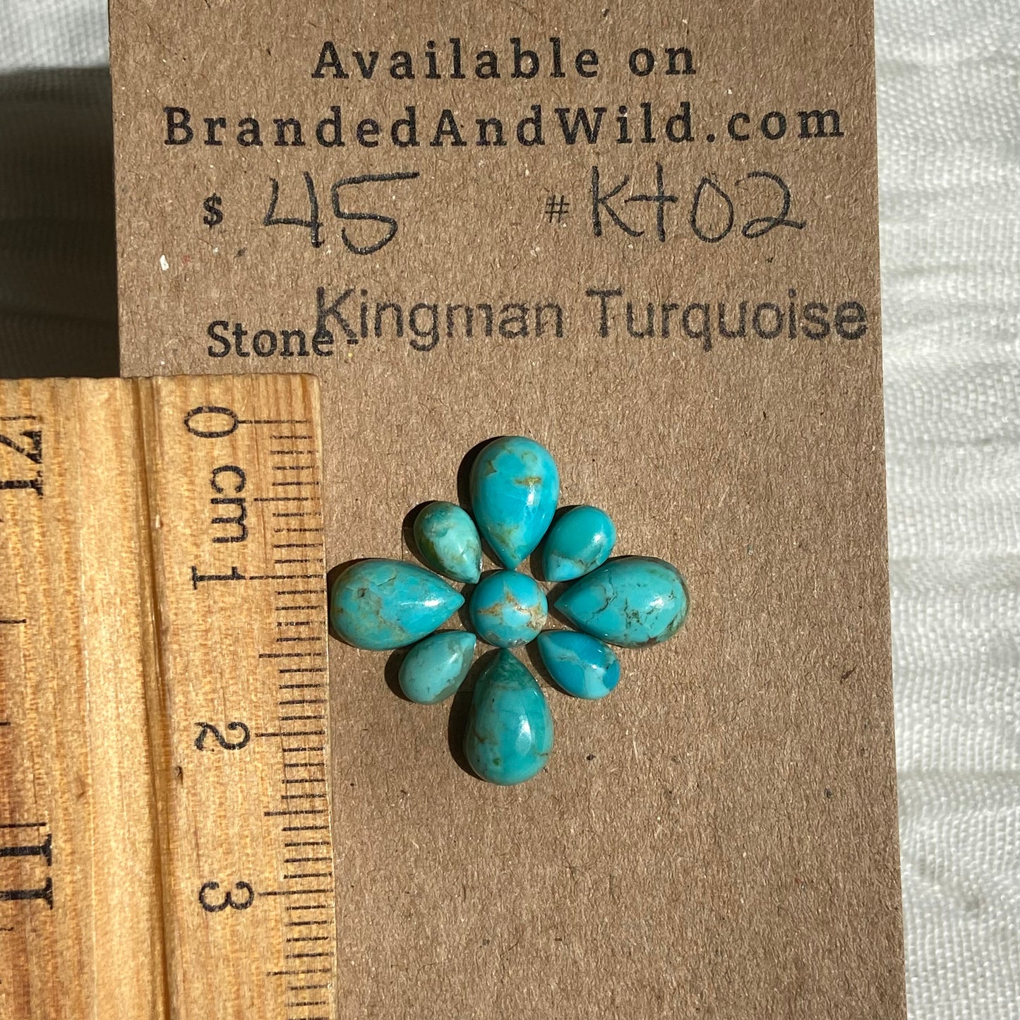 Kingman Turquoise Cabochon - KT02 A54CC940-EB33-40CD-9B5F-FFD897DFB525 Brandedandwild.com